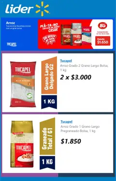 Lider ofertas  │ válido desde el 07.08.2025 | Página: 4 | Productos: Leche, Plátano, Arroz