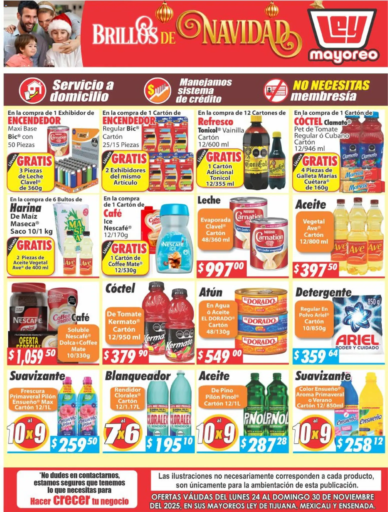Nuevas ofertas de Casa Ley válidas en toda la República Mexicana desde el 24.11.2025. ¡Encuentra las mejores ofertas en Casa Ley folleto Frontera! | Página: 1 | Productos: Maíz, Detergente, Encendedor, Mate