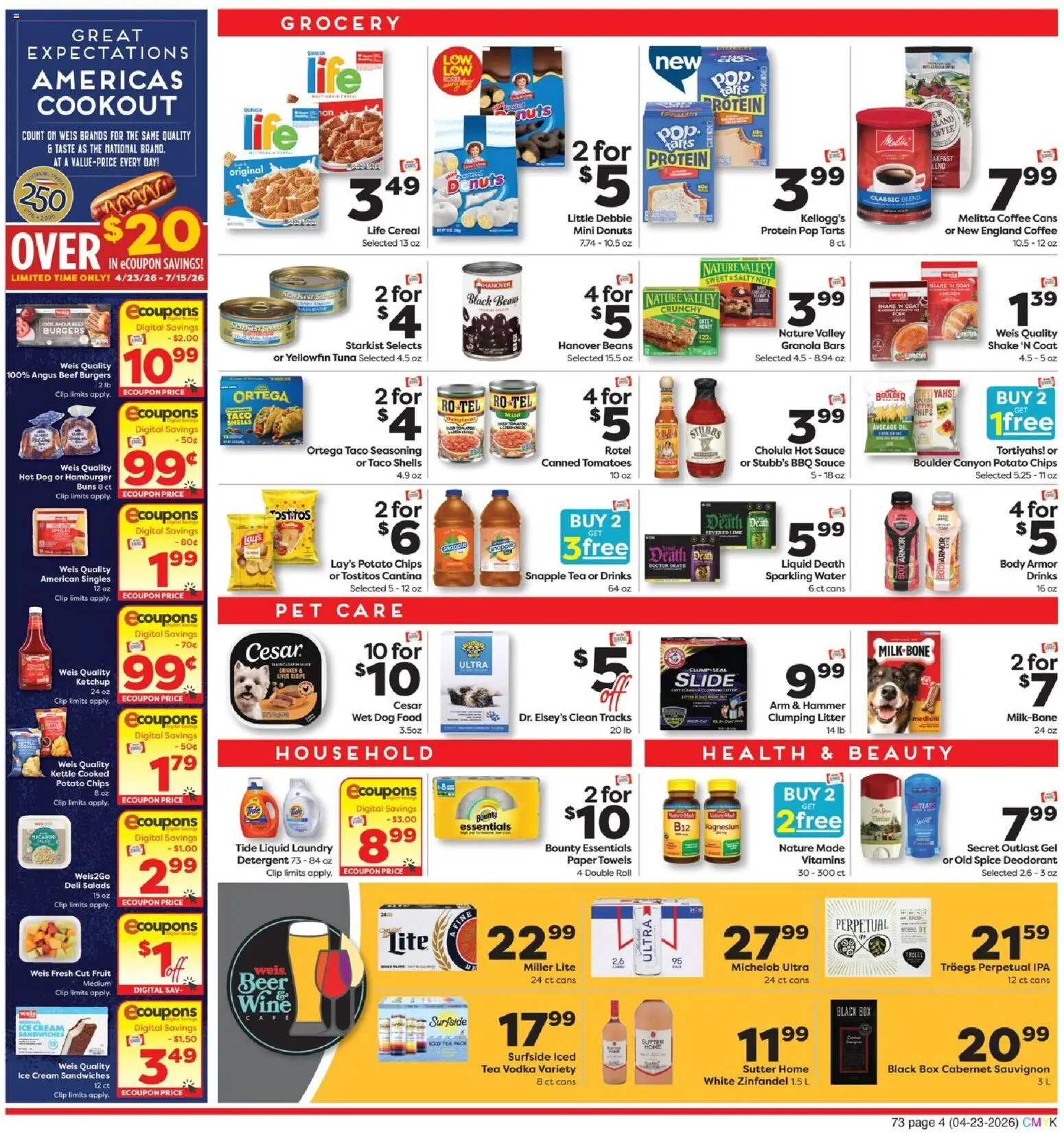 Weis Weekly Circular - VA - valid from 23.04.2026 | Page: 7 | Products: Magnesium, Hammer, Pork, Chips