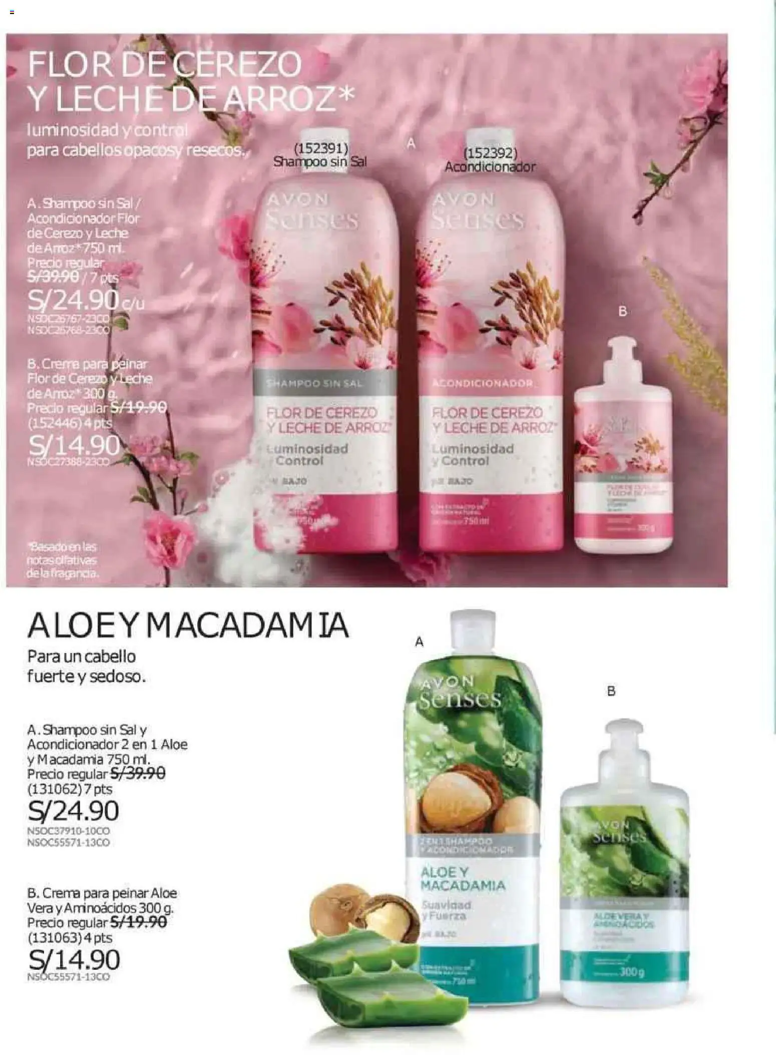 Catálogo Avon válido desde 12.10.2025 | Página: 158 | Productos: Shampoo, Acondicionador, Leche, Arroz