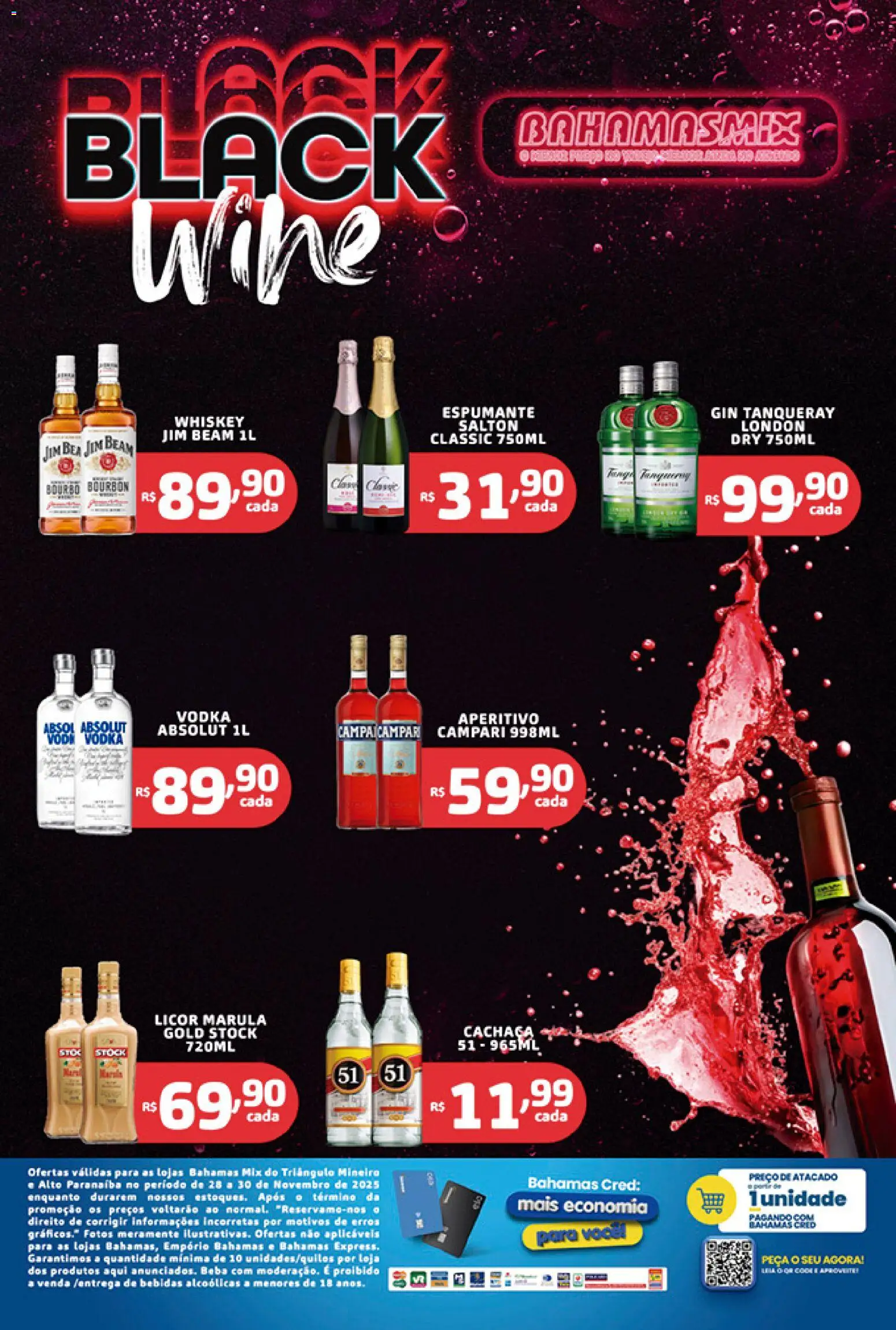 Bahamas Mix Folheto - válido de 28.11.2025 | Página: 2 | Produtos: Cachaça, Gin, Cachaça 51, Campari