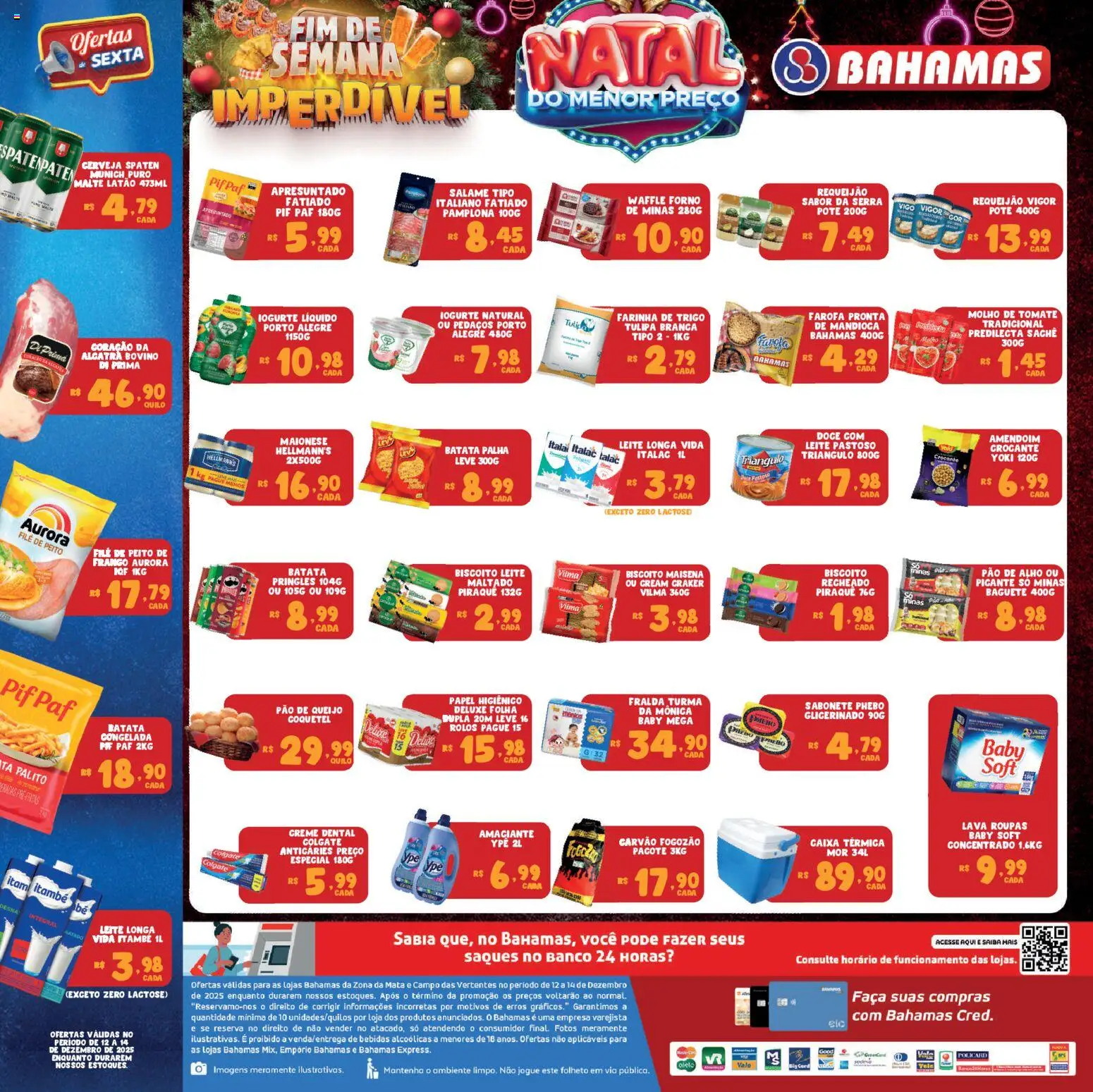Bahamas Supermercados Folheto - válido de 12.12.2025 | Página: 2 | Produtos: Banco, Leite, Creme dental, Amaciante