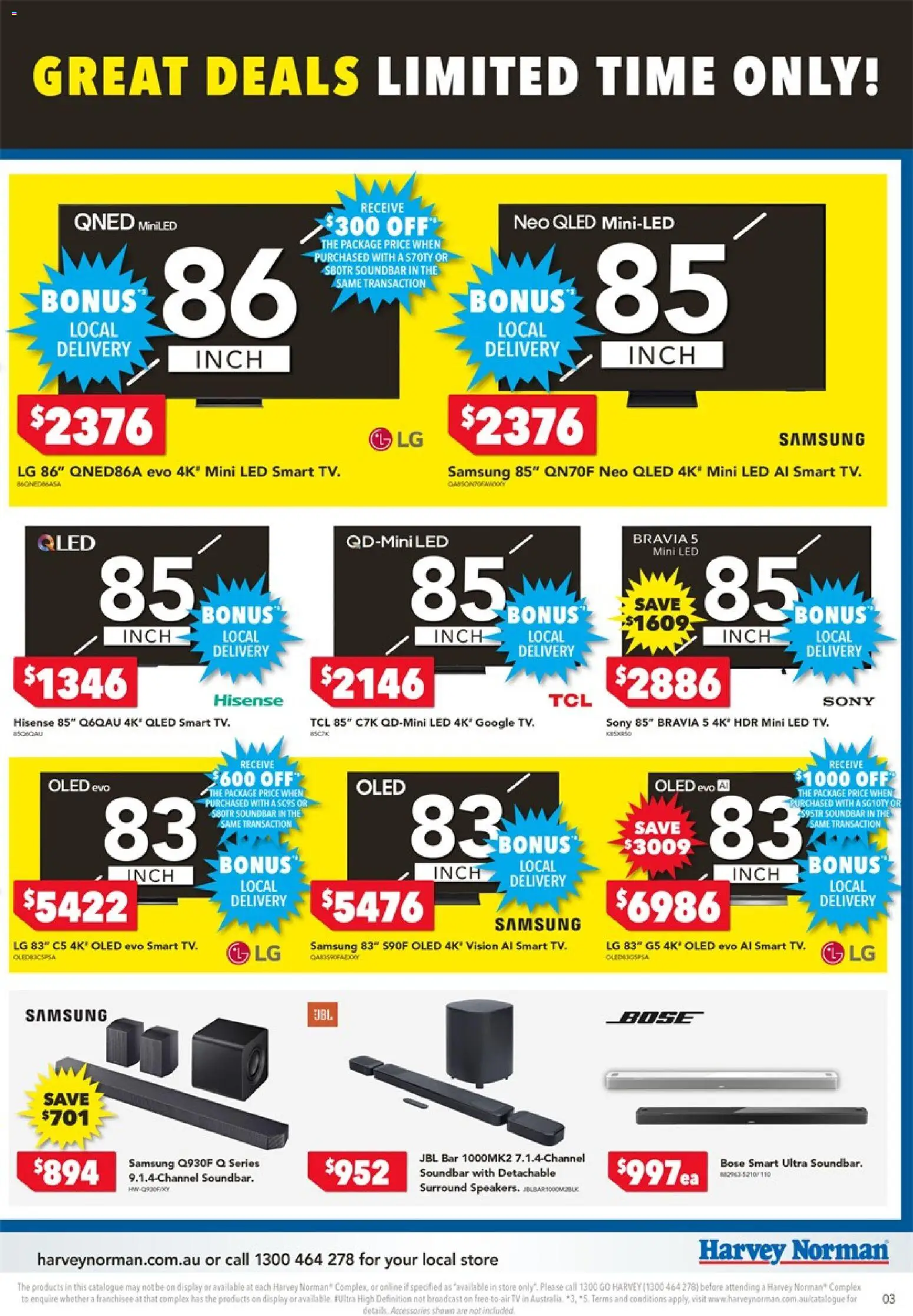 Harvey Norman catalogue - valid from 24.12.2025 | Page: 3 | Products: Accessories, Tv