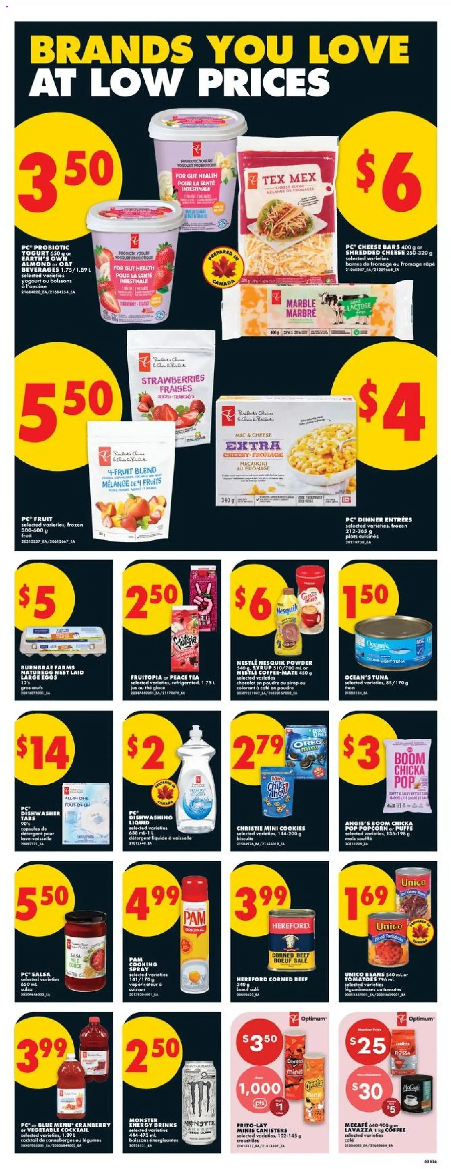 No Frills flyer valid from 09.04.2026 | Page: 3 | Products: Strawberries, Dishwasher, Detergent, Tomatoes