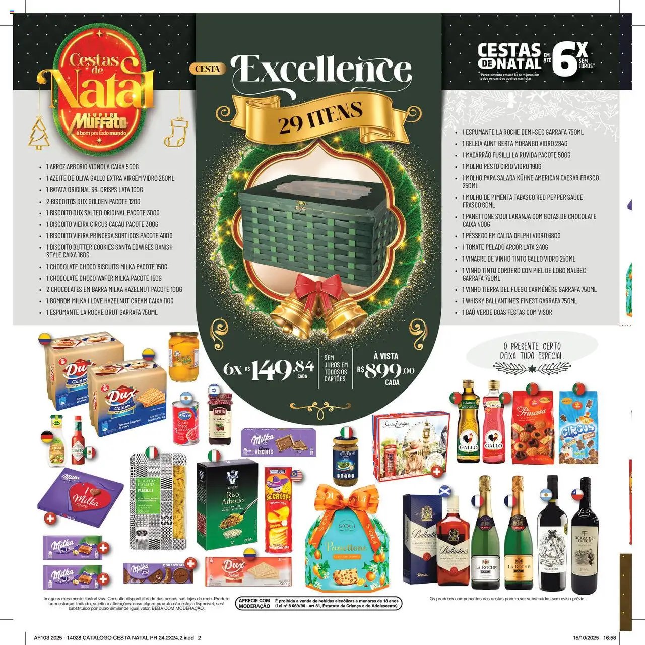 Super Muffato Folheto - válido de 13.10.2025 | Página: 2 | Produtos: Espumante, Vinagre, Macarrão, Salada