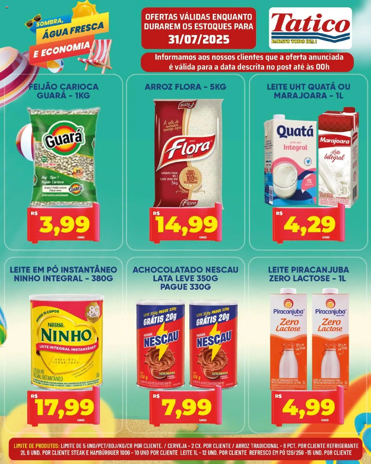 Tatico Folheto - válido de 31.07.2025 | Página: 8 | Produtos: Ferro, Feijão, Pó, Achocolatado