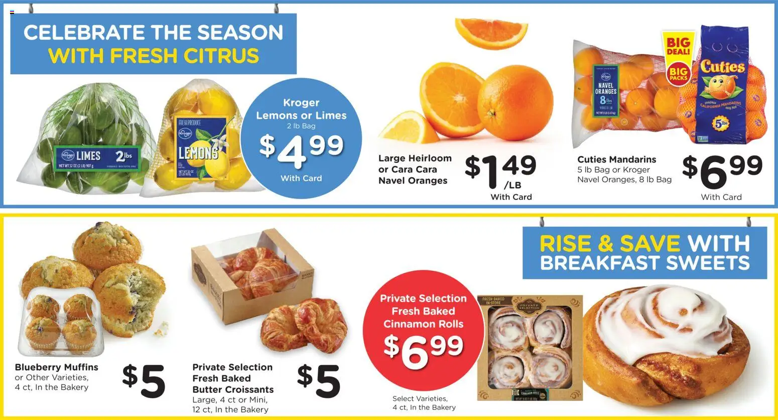 Fry's Food Weekly Ad - valid from 08.04.2026 | Page: 8 | Products: Butter, Oranges, Croissants, Bag