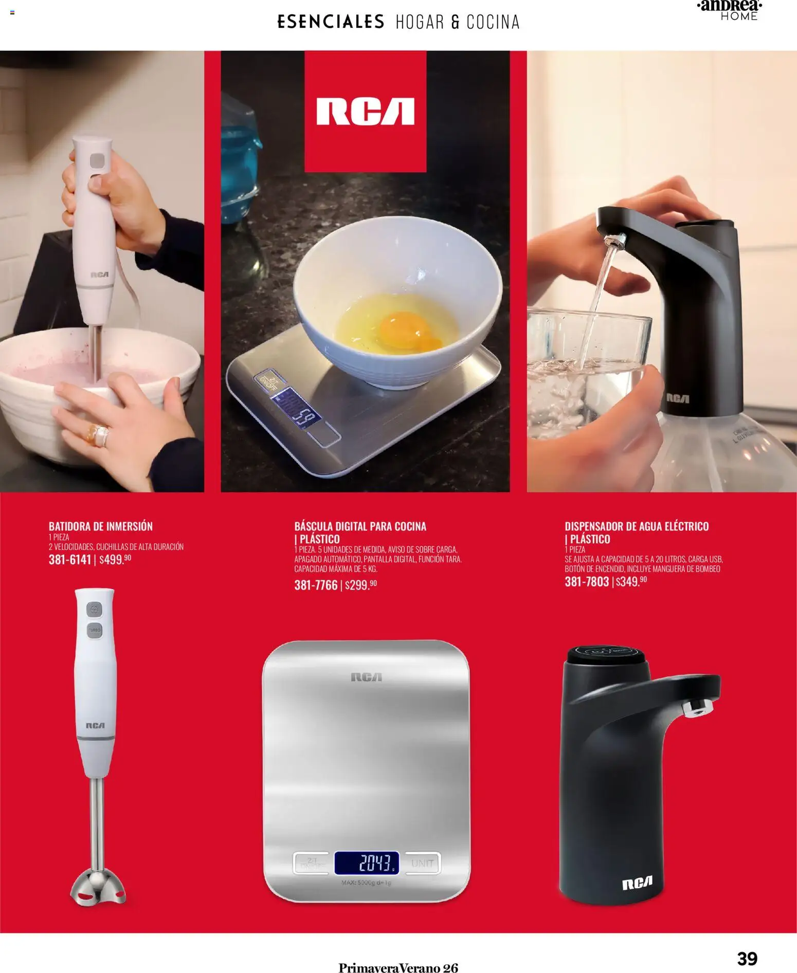 Nuevas ofertas de Andrea válidas en toda la República Mexicana desde el 25.01.2026. ¡Encuentra las mejores ofertas en Andrea catálogo Tu hogar esta primavera! | Página: 39