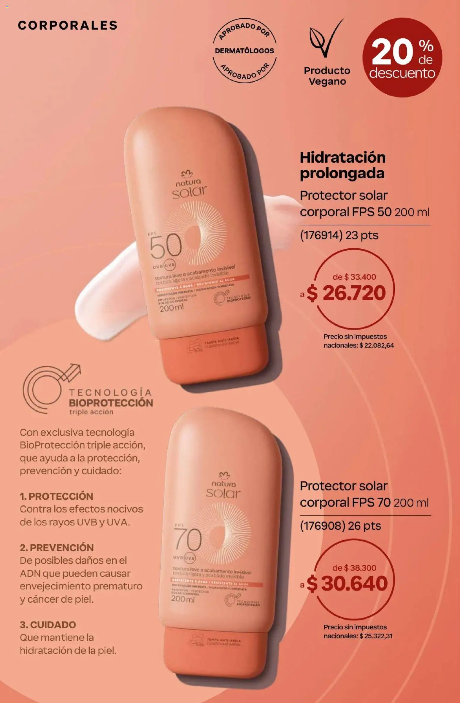 Natura Catálogo Ciclo 4/2026 │ válido desde el 01.04.2026 | Página: 238 | Productos: Protector solar, Agua, Uva