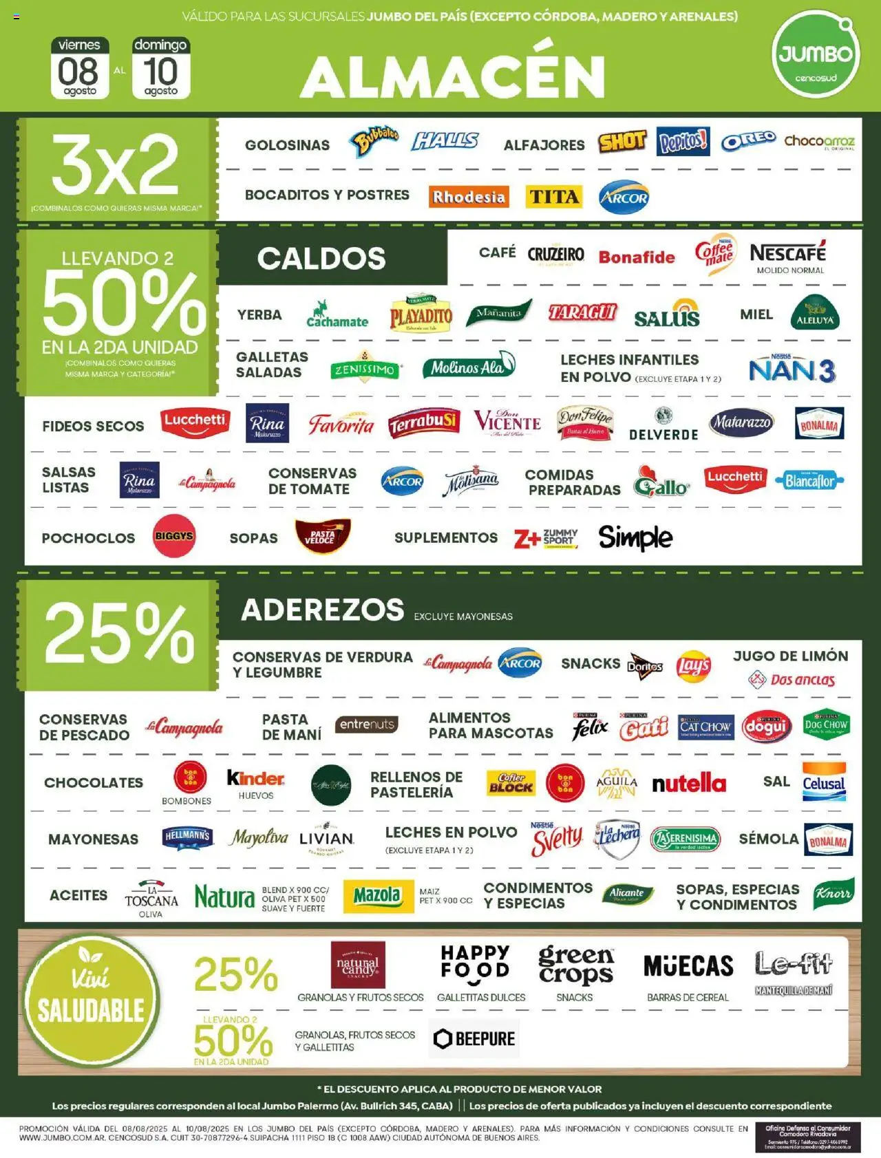 Jumbo - Ofertas | Comodoro │ válido desde el 08.08.2025 | Página: 3 | Productos: Galletitas, Bombones, Polvo, Café