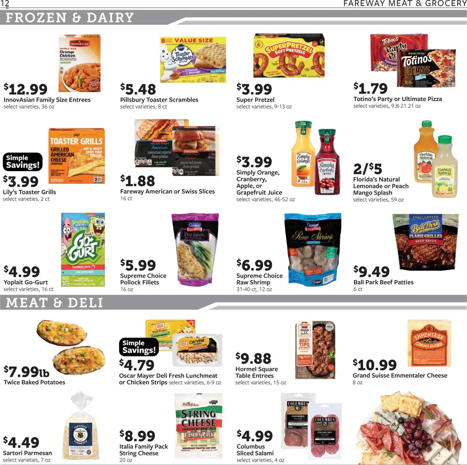 Fareway Weekly Ad - valid from 20.04.2026 | Page: 12 | Products: Toaster, Salami, Grapefruit, Mango