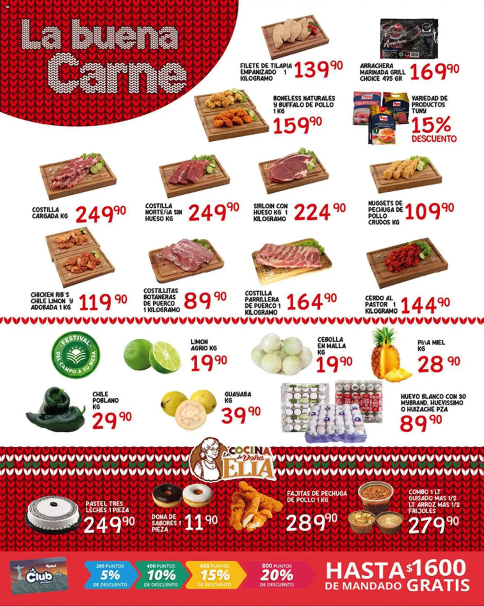 Nuevas ofertas de Alsuper válidas en toda la República Mexicana desde el 28.11.2025. ¡Encuentra las mejores ofertas en Alsuper folleto Laguna! | Página: 2 | Productos: Huevo, Limón, Piña, Mesa