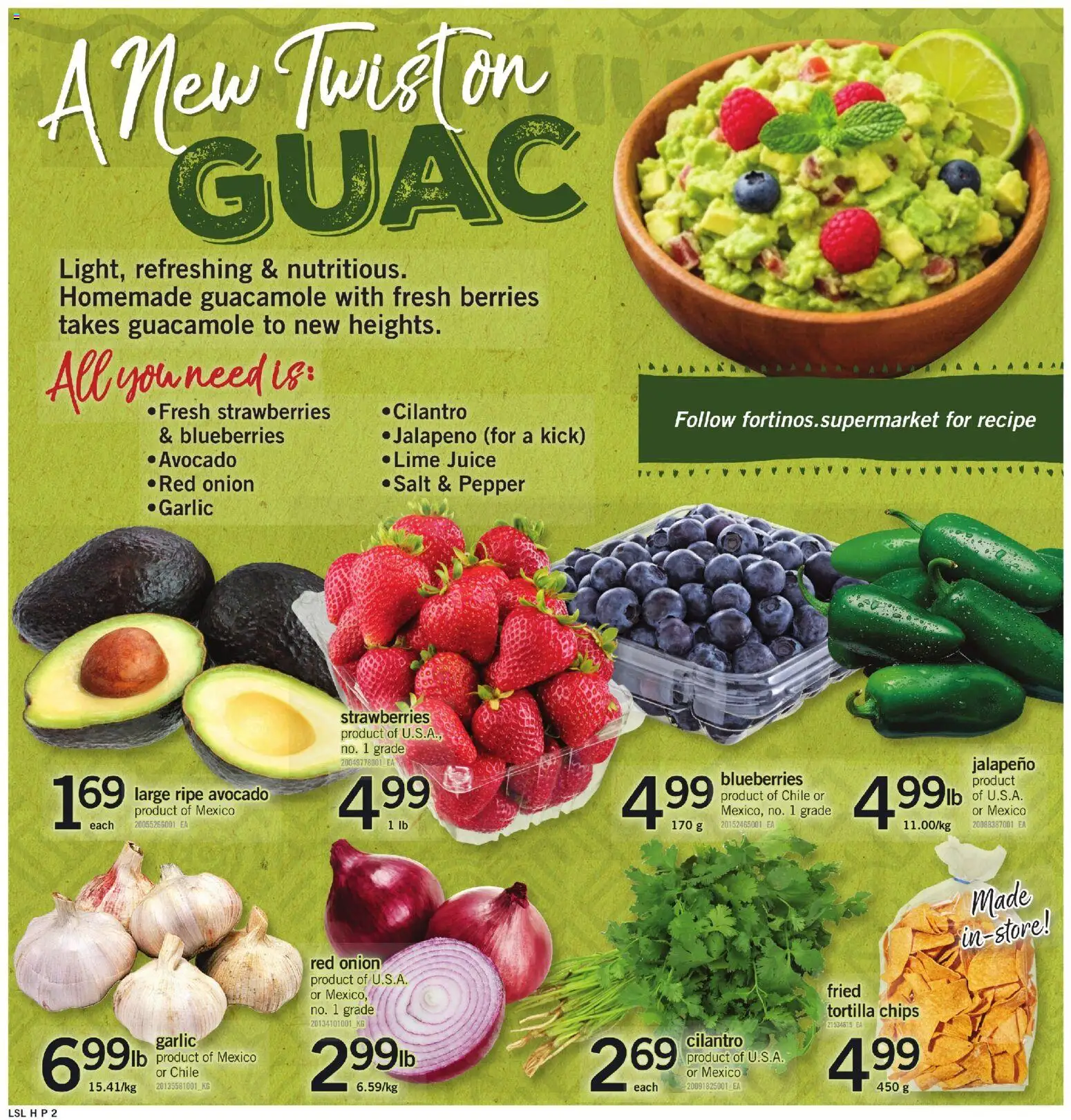 Loblaws flyer valid from 09.04.2026 | Page: 3 | Products: Strawberries, Chips, Juice