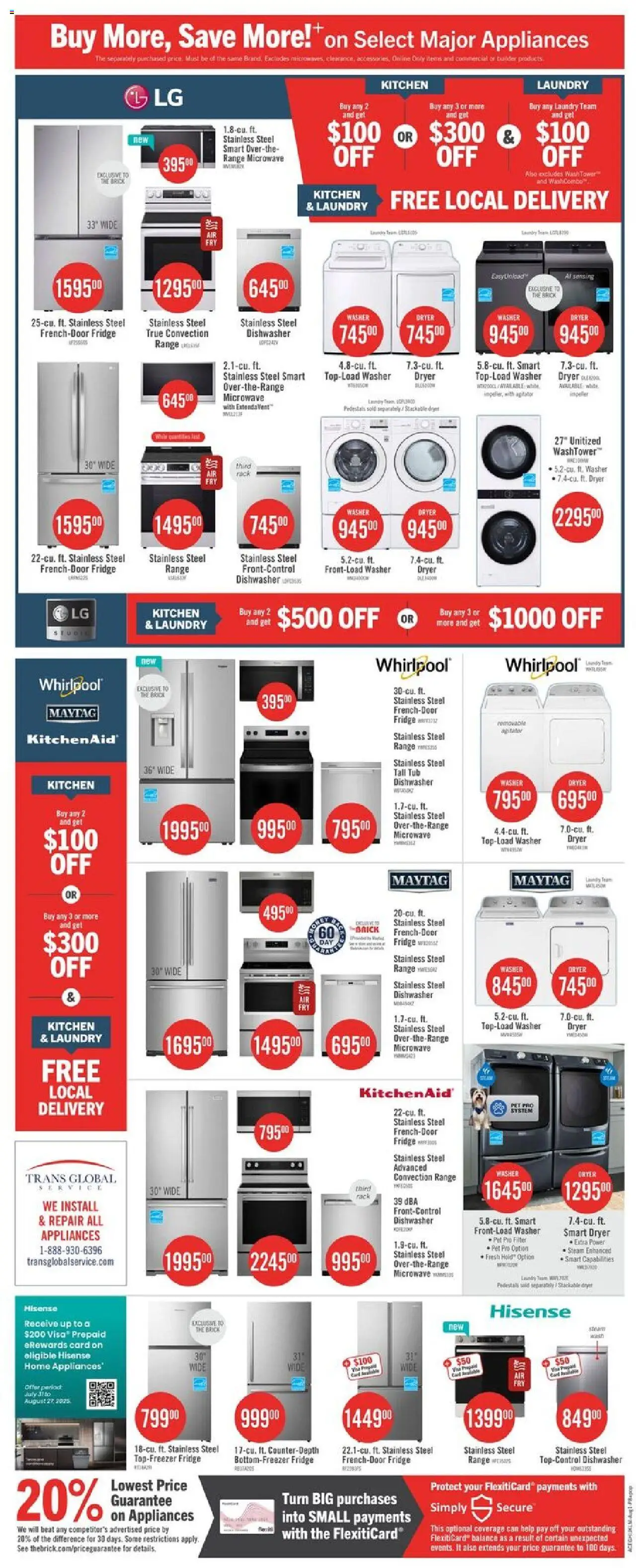 The Brick flyer valid from 31.07.2025 | Page: 19 | Products: Dryer, Dishwasher