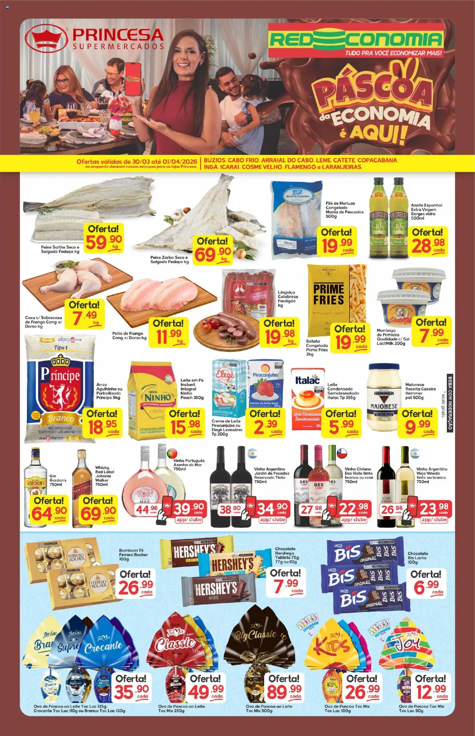 Princesa Folheto - válido de 30.04.2026 | Página: 1 | Produtos: Whisky, Chocolate, Vinho, Sal