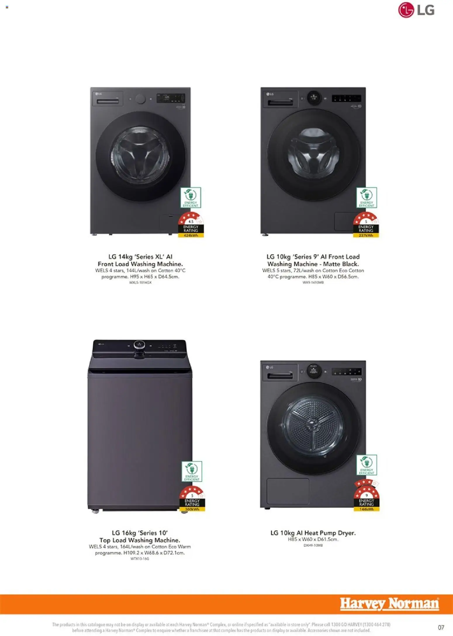 Harvey Norman catalogue - valid from 25.03.2026 | Page: 7 | Products: Accessories, Washing machine