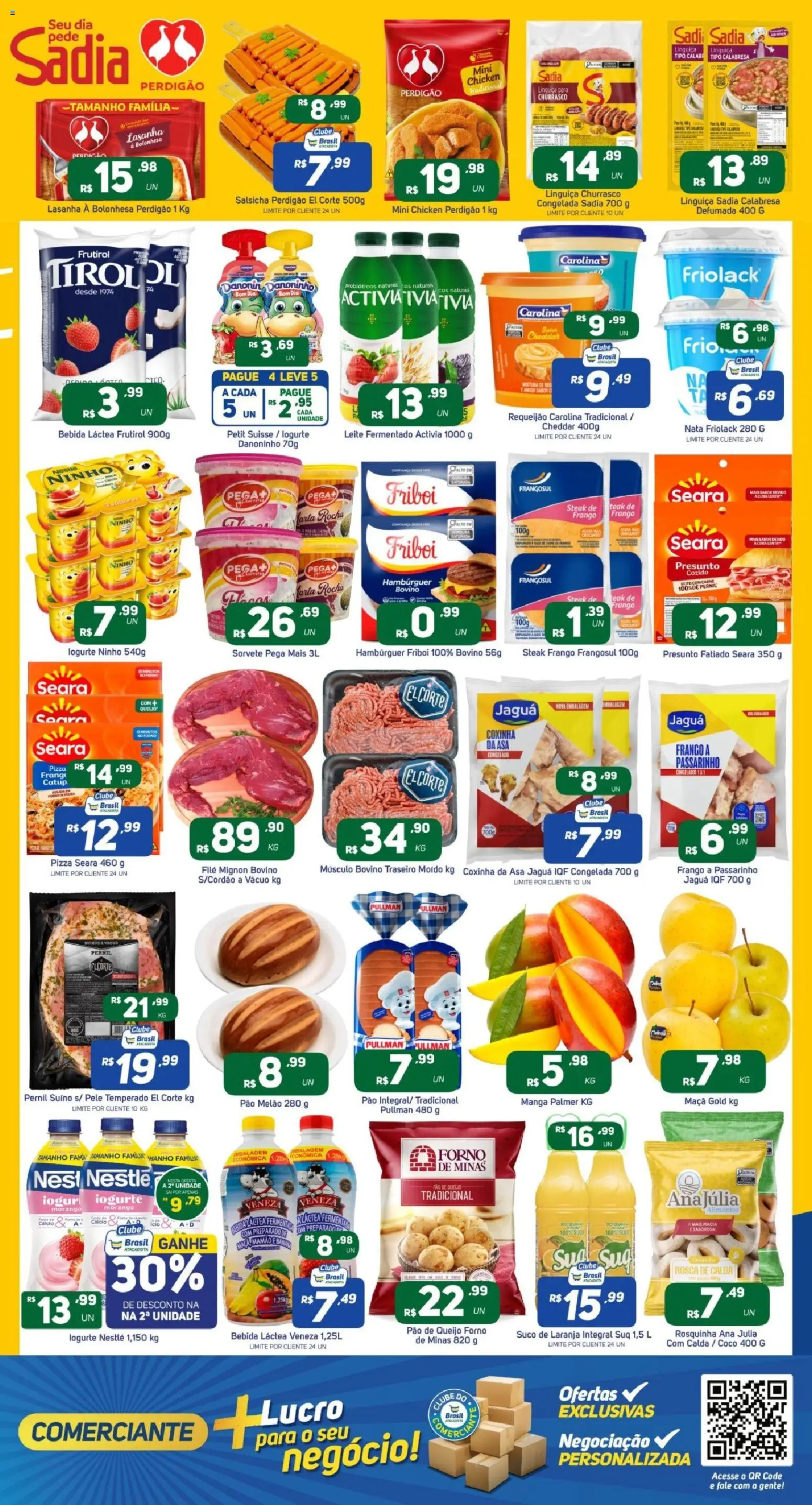 Brasil Atacadista Folheto - válido de 06.04.2026 | Página: 3 | Produtos: Melão, Suco, Cheddar, Rosquinha