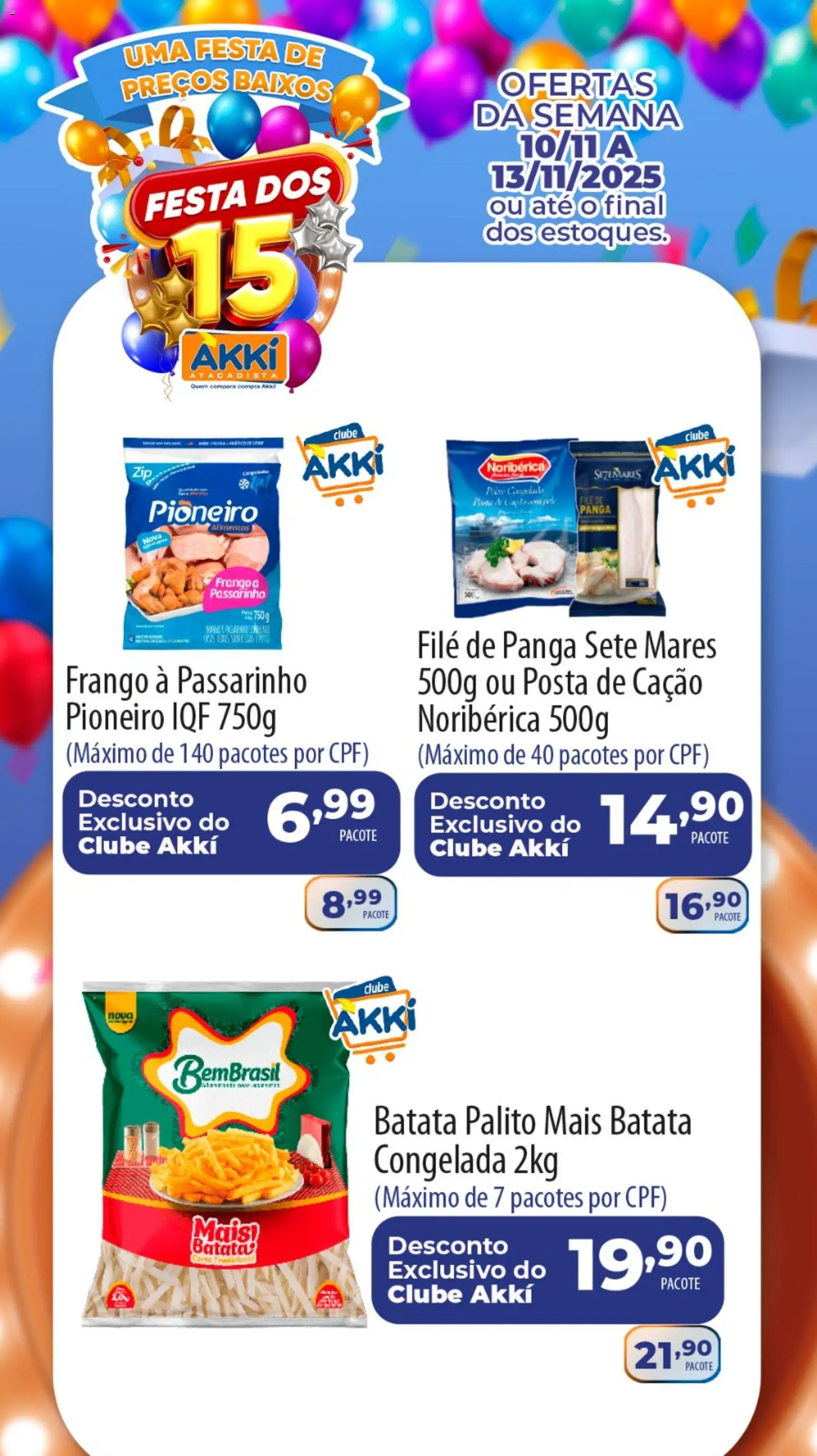 Akki Atacadista Folheto - válido de 10.11.2025 | Página: 4 | Produtos: Pasta, Batata, Frango