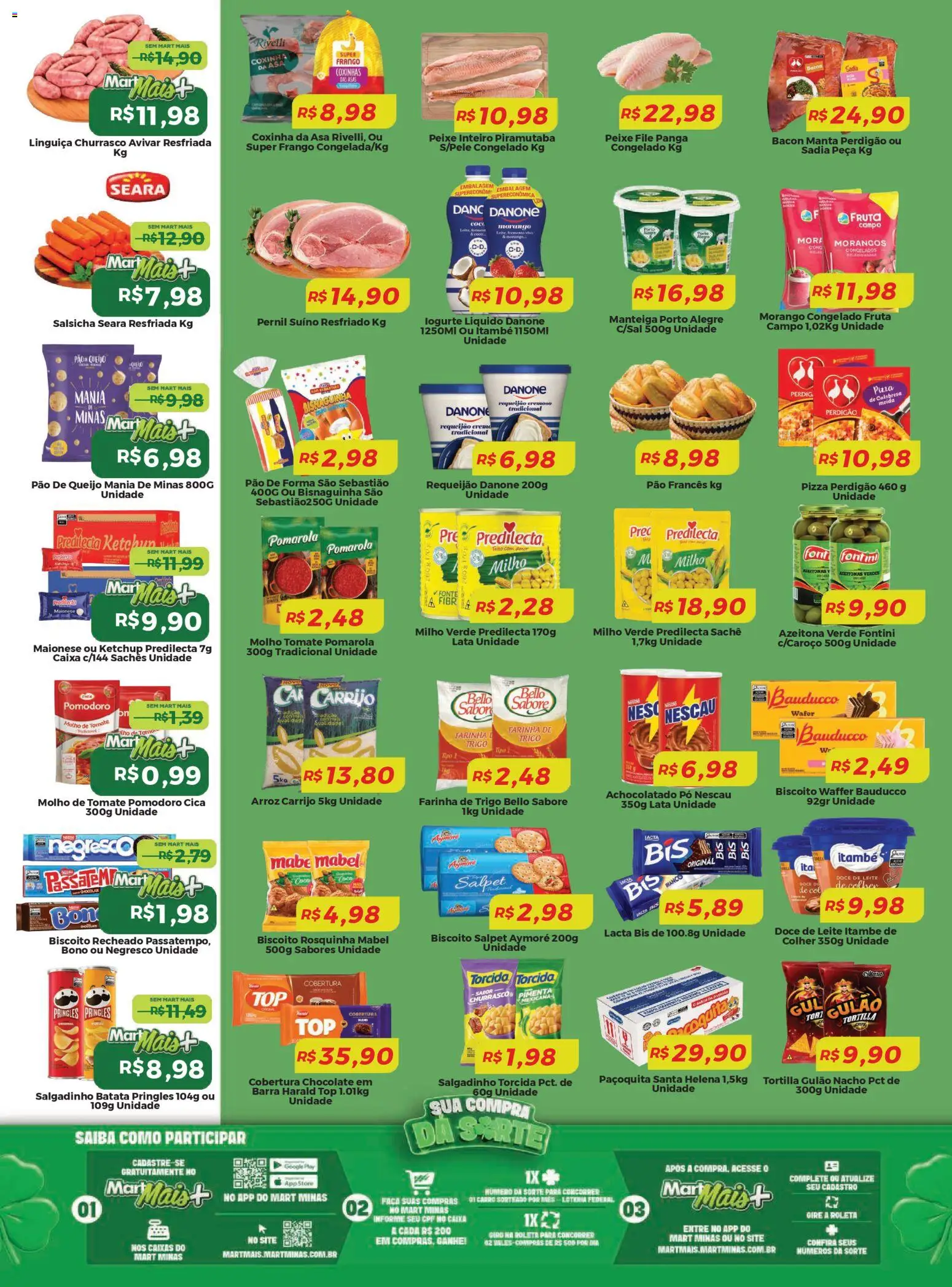 Mart Minas Folheto - válido de 16.04.2026 | Página: 2 | Produtos: Pó, Molho de tomate, Achocolatado, Rosquinha