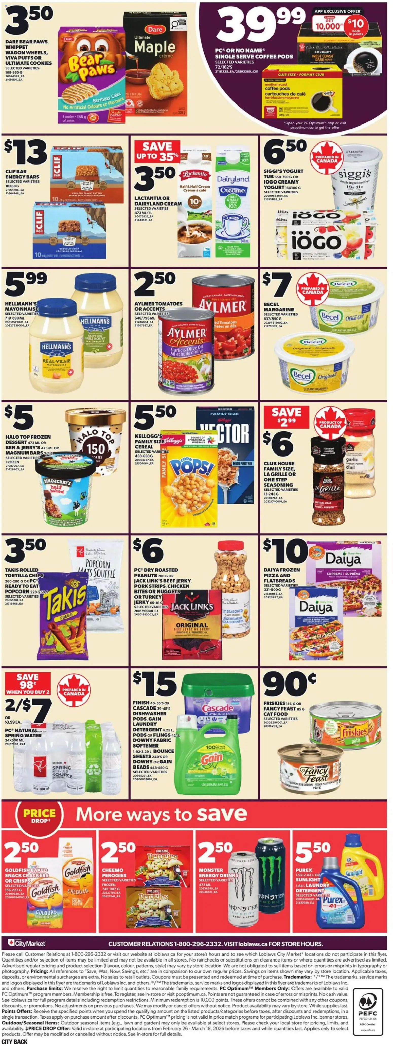 Loblaws flyer valid from 12.03.2026 | Page: 4 | Products: Case, Milk, Chicken, Tomatoes