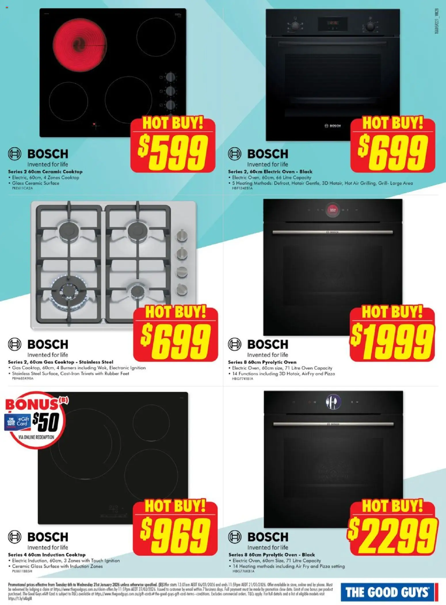 The Good Guys catalogue - valid from 05.01.2026 | Page: 9 | Products: Pizza, Oven, Cooktop, Grill