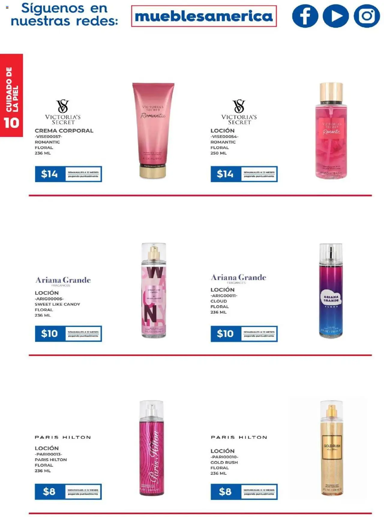 Nuevas ofertas de Muebles America válidas en toda la República Mexicana desde el 01.09.2025. ¡Encuentra las mejores ofertas en Muebles America - Catálogo! | Página: 10 | Productos: Crema, Loción, Crema corporal