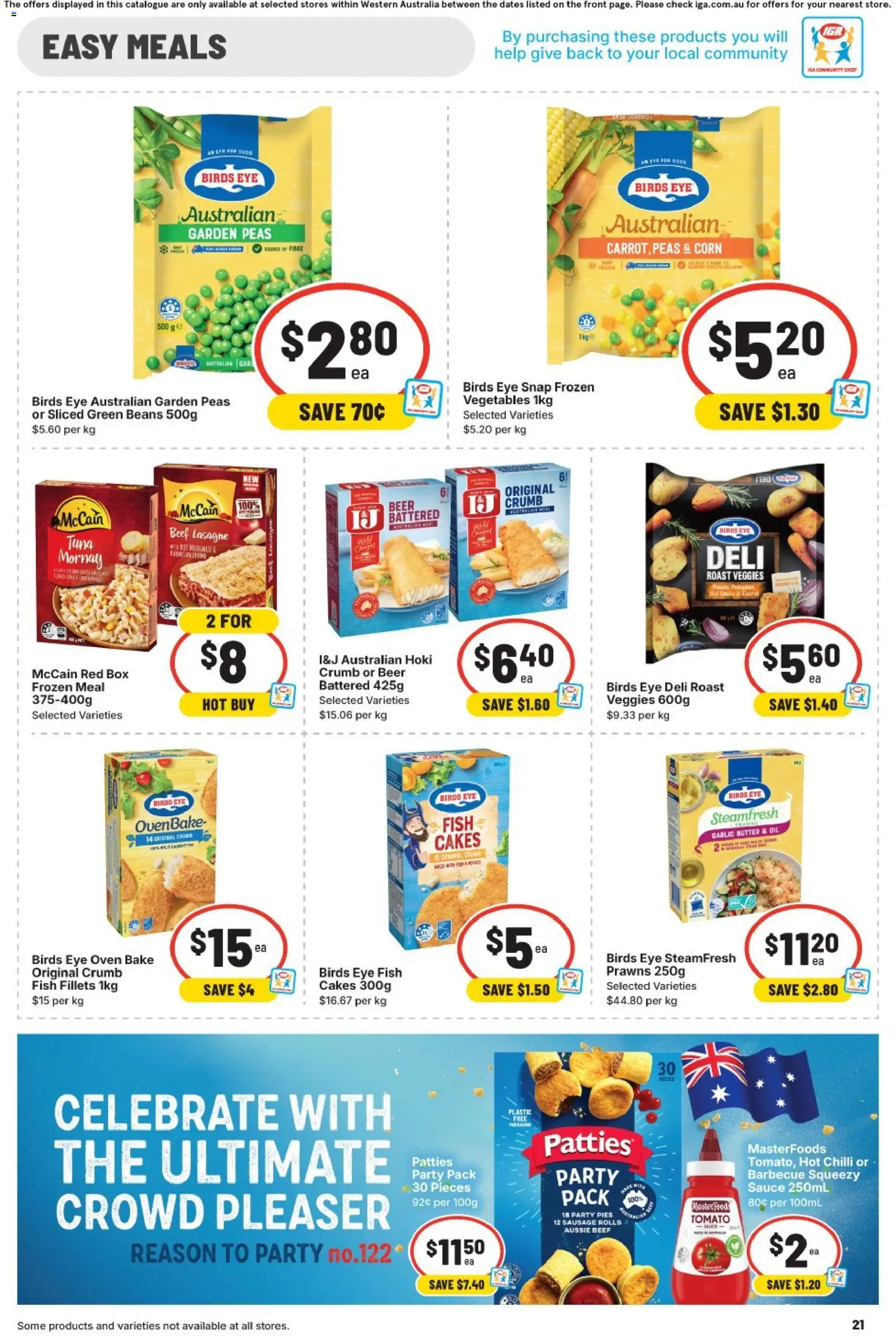 IGA catalogue - valid from 21.01.2026 | Page: 21 | Products: Fish, Sauce, Sausage, Pies