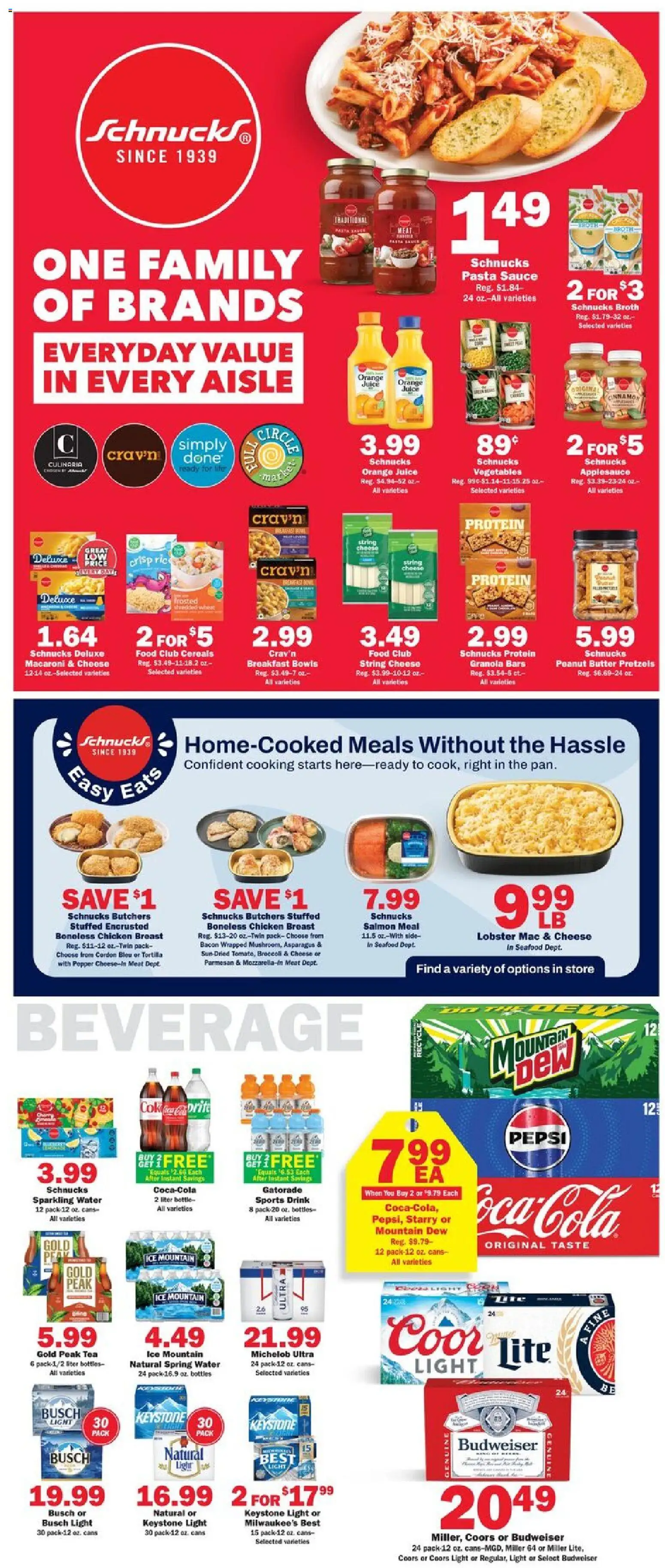 Schnucks Weekly Print Ad - IL - valid from 21.01.2026 | Page: 3 | Products: Broccoli, Asparagus, Butter, Pasta
