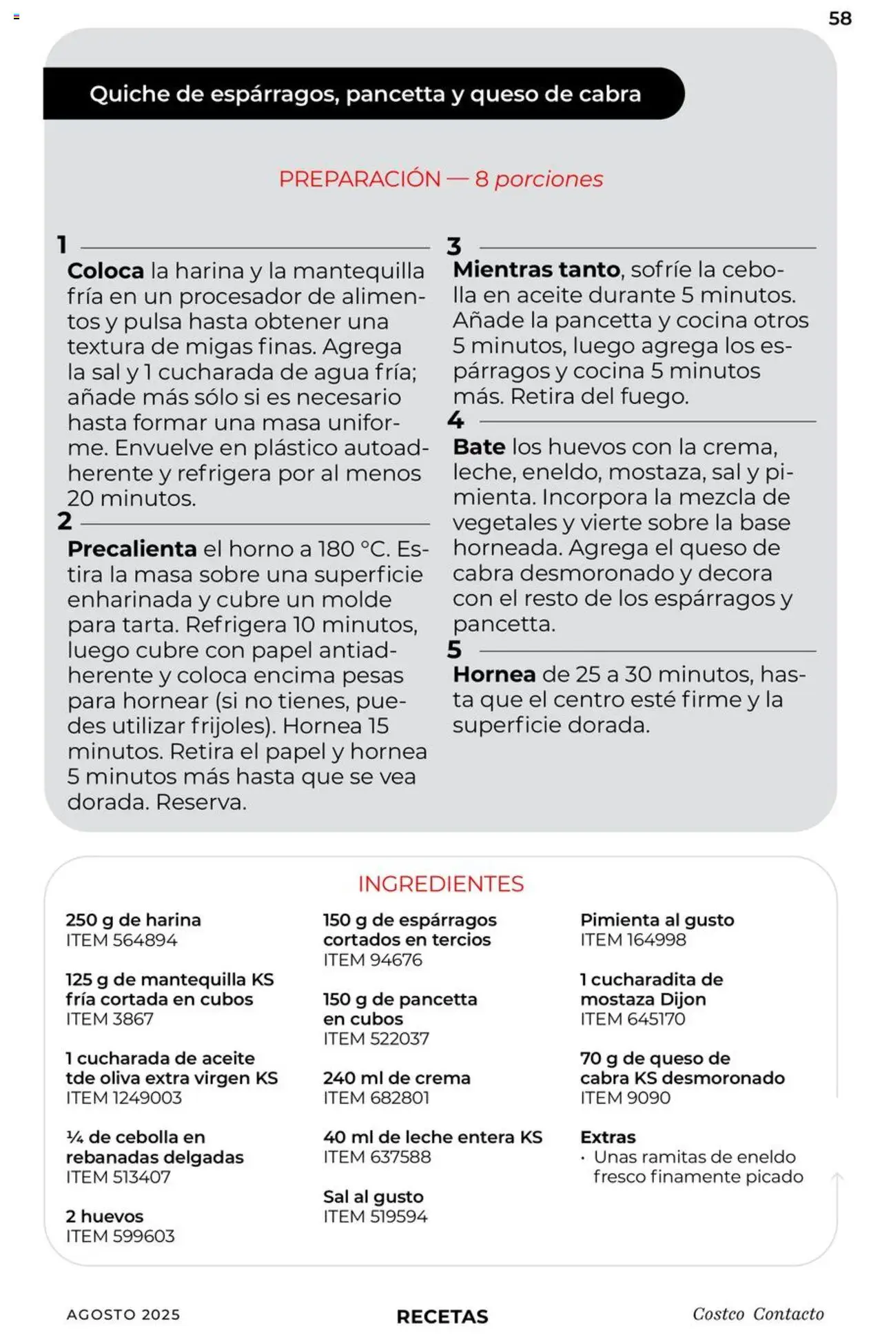 Nuevas ofertas de Costco válidas en toda la República Mexicana desde el 07.08.2025. ¡Encuentra las mejores ofertas en Costco - Catálogo Agosto! | Página: 58 | Productos: Cebolla, Horno, Mantequilla, Cocina
