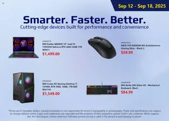 Preview of Canada Computers - Weekly flyer from shop Canada Computers valid from 12.09.2025