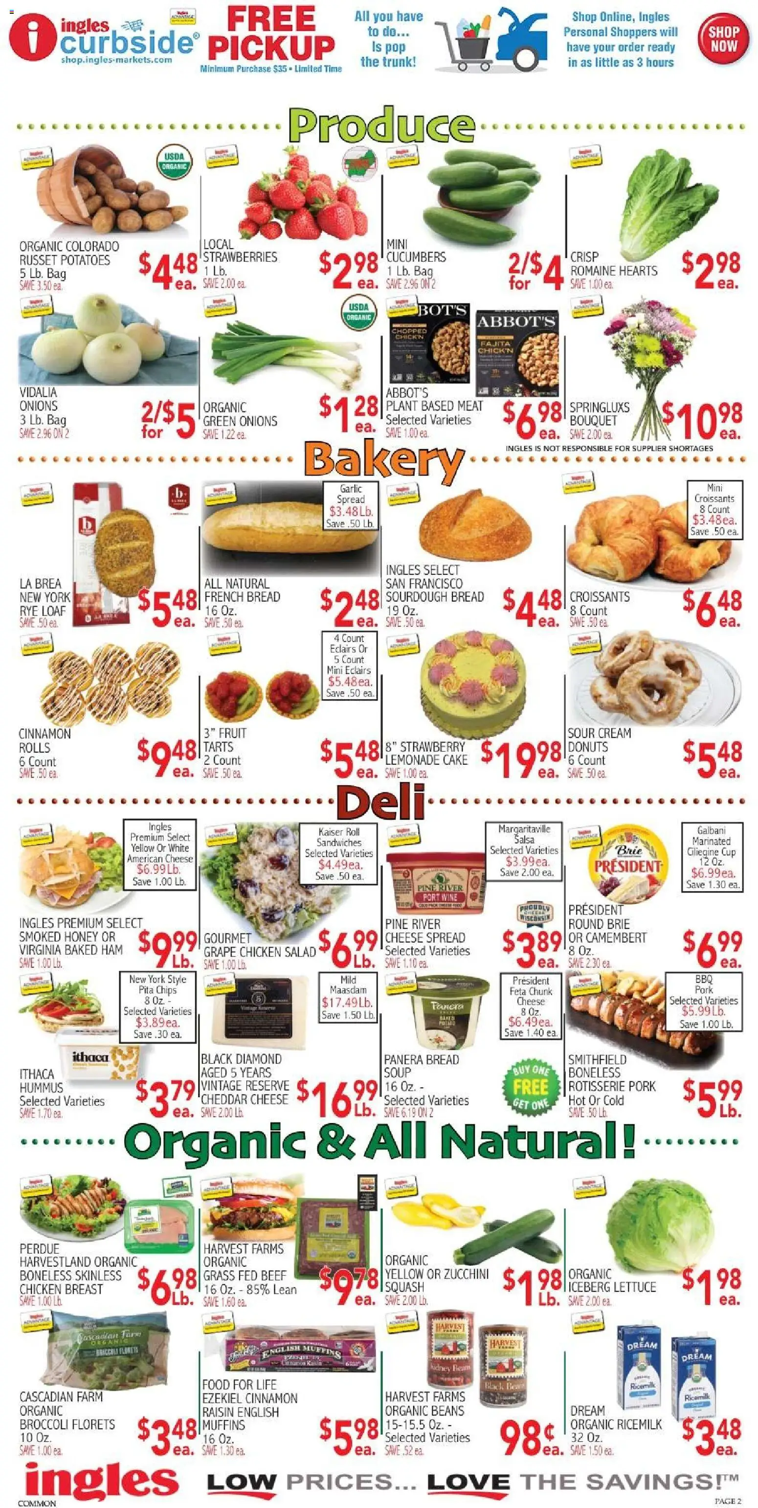 Ingles Weekly Ad - valid from 22.04.2026 | Page: 10 | Products: Pork, Salad, Garlic, Bag