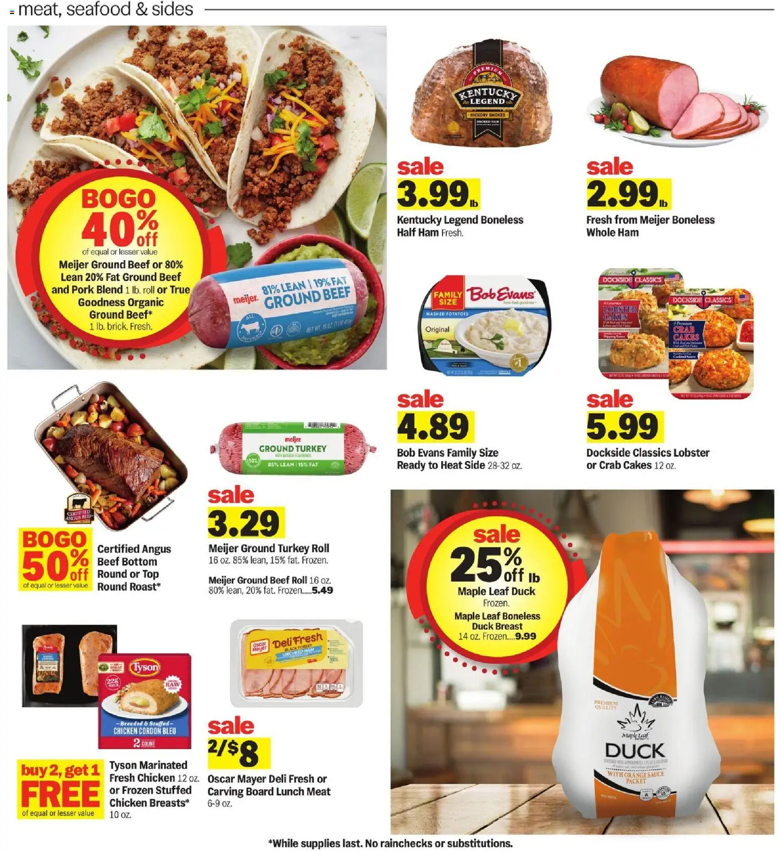 Meijer Weekly Ad - MI - valid from 01.04.2026 | Page: 19 | Products: Ham, Pork, Potatoes, Seafood