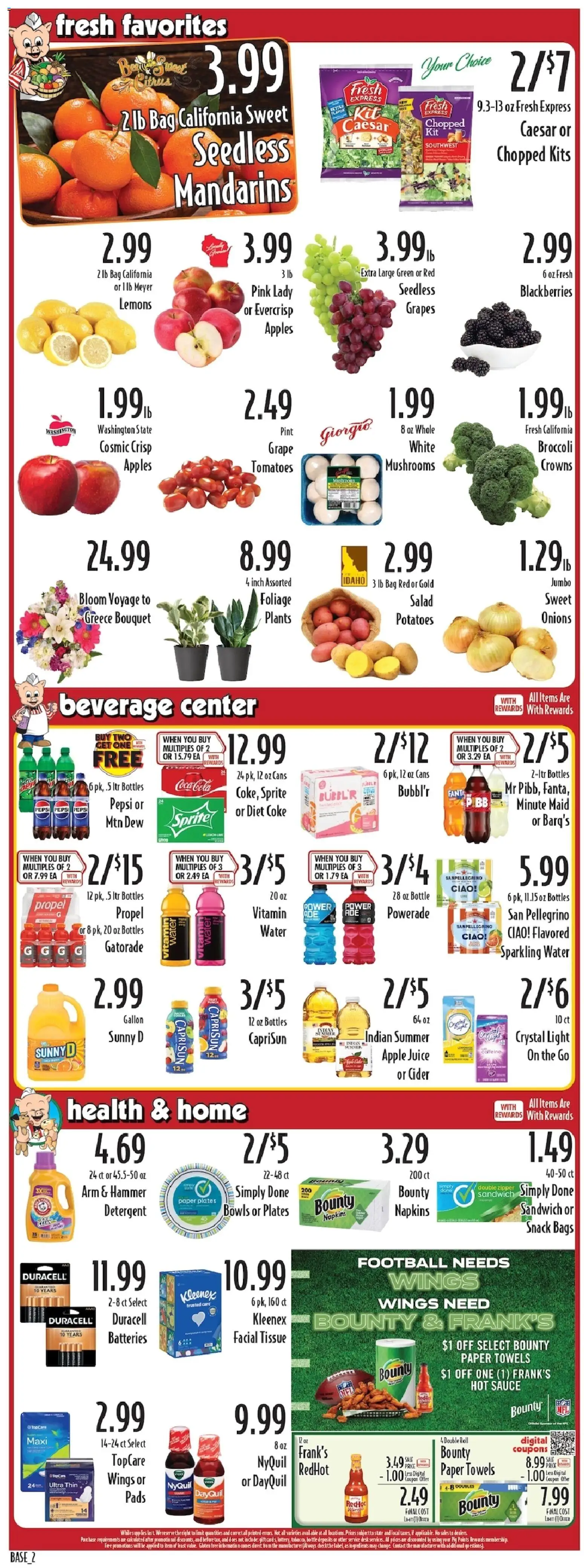 Piggly Wiggly Weekly Ad - valid from 28.01.2026 | Page: 2 | Products: Mushrooms, Hammer, Apples, Water