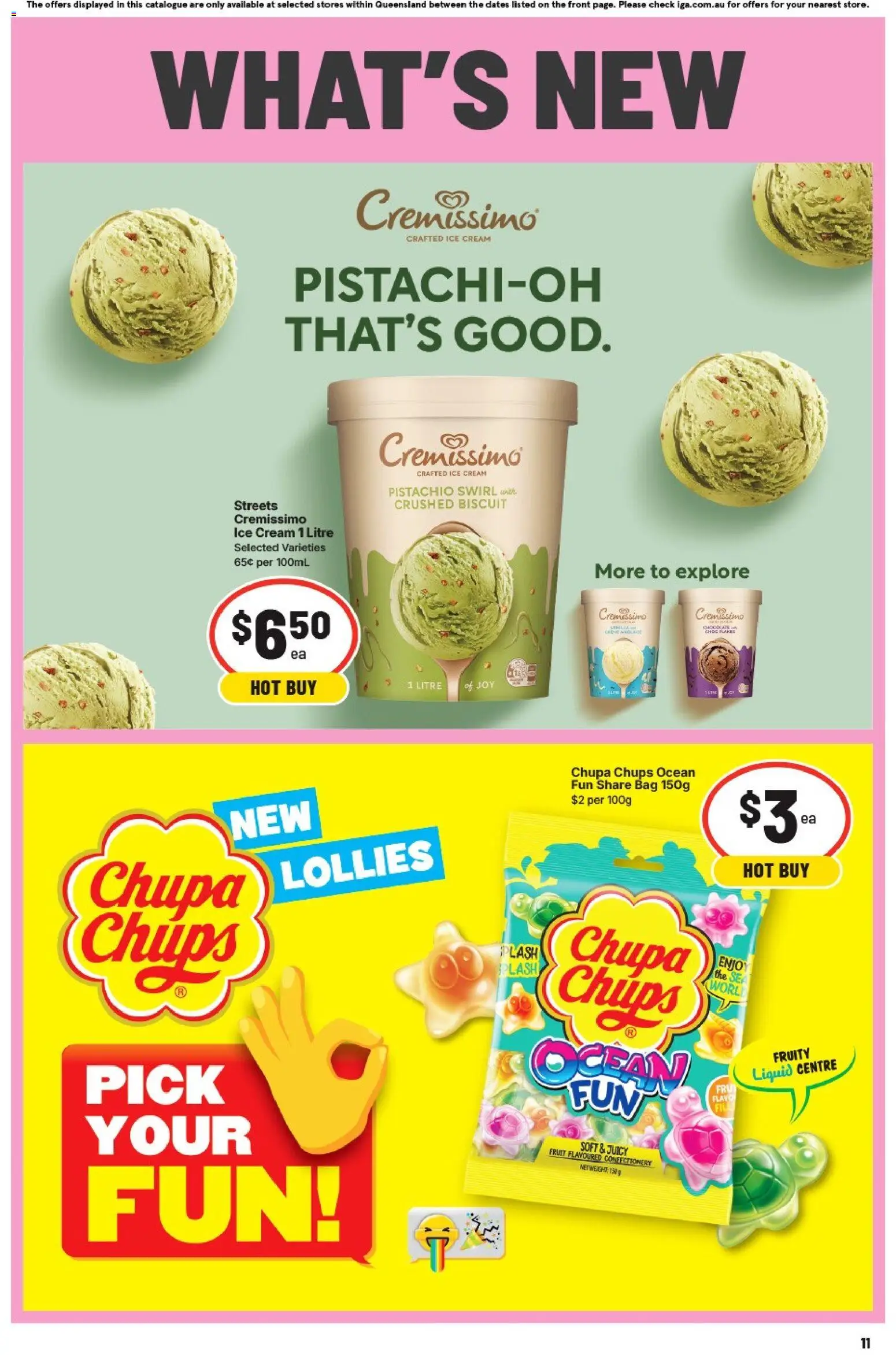 IGA catalogue - valid from 04.03.2026 | Page: 14 | Products: Lollies, Cream, Ice cream, Bag