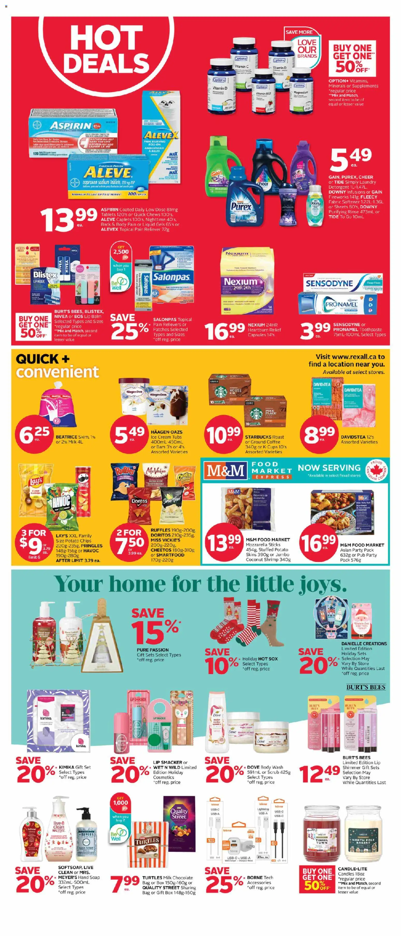 Rexall flyer valid from 12.12.2025 | Page: 2 | Products: Ice cream, Soap, Fabric softener, Detergent