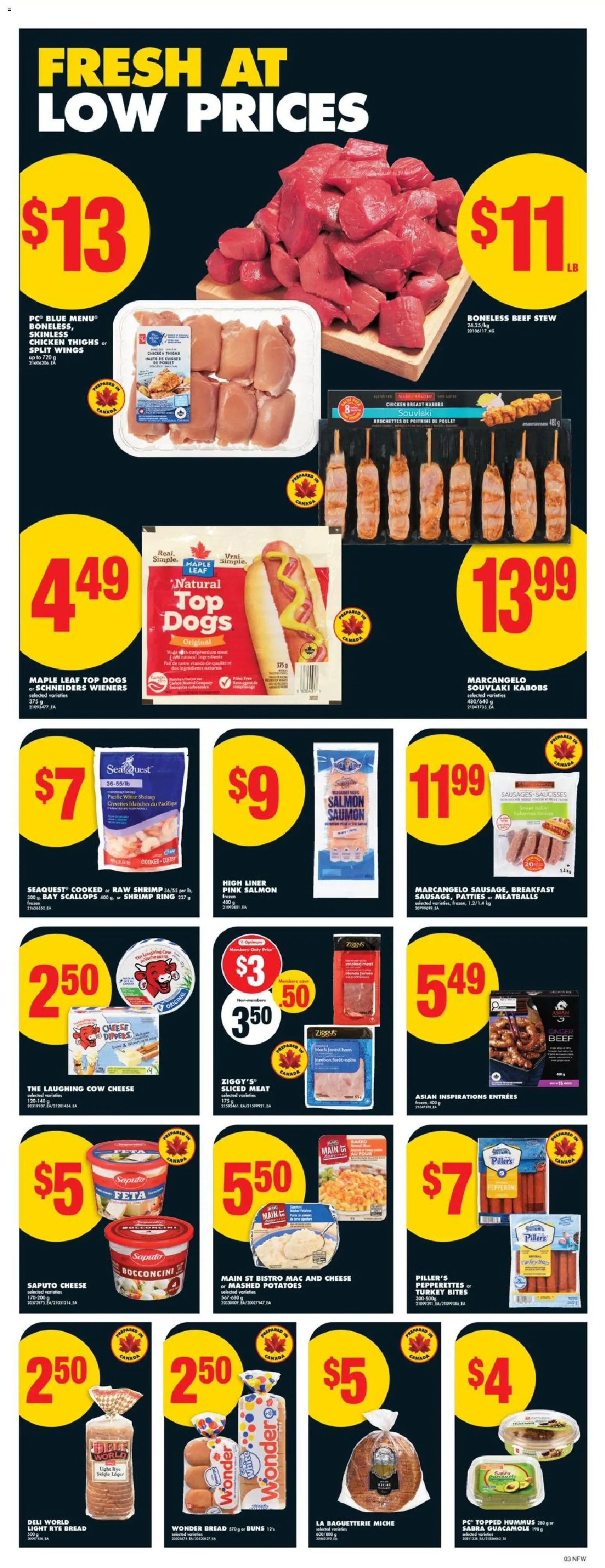 No Frills flyer valid from 08.01.2026 | Page: 3 | Products: Beef, Turkey, Potatoes, Ham