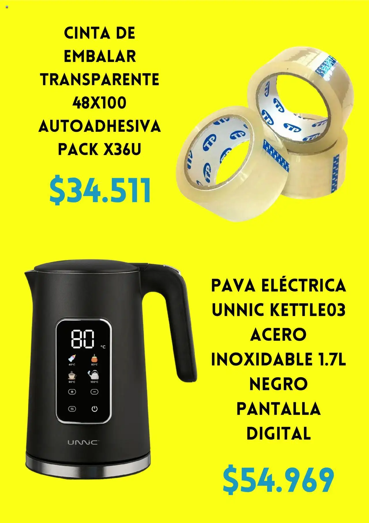 Mercado Libre catálogo │ válido desde el 25.08.2025 | Página: 2 | Productos: Cinta, Pava, Pava eléctrica