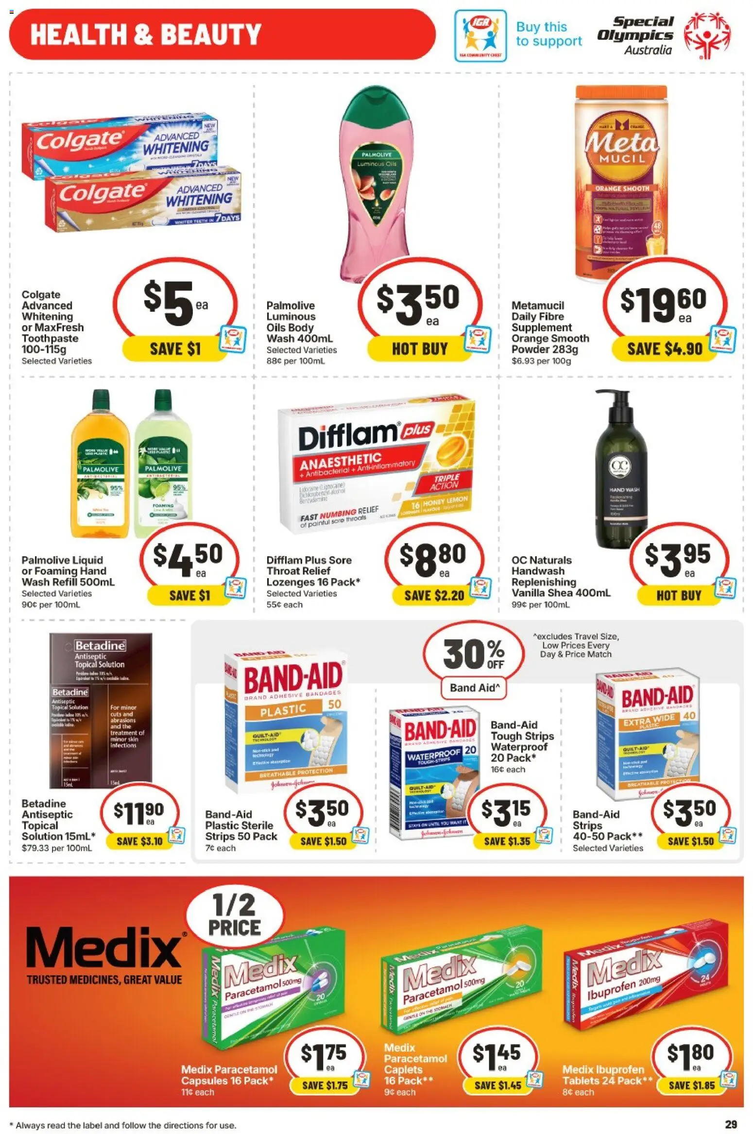 IGA catalogue - valid from 29.04.2026 | Page: 30 | Products: Powder, Honey, Lemon, Tablets