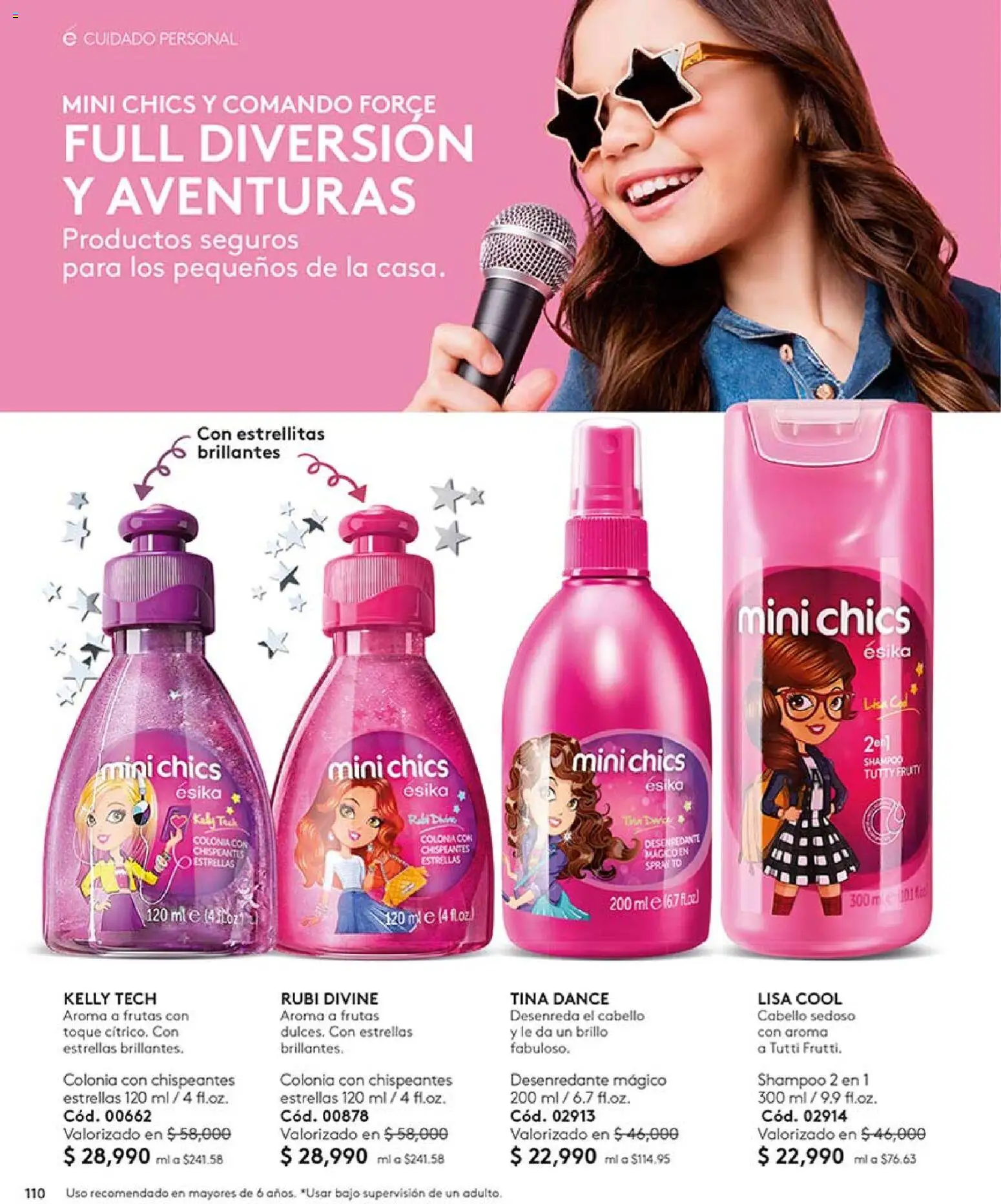 Ésika revista - valida desde el 03.04.2026 | Página: 110 | Productos: Shampoo, Brillo