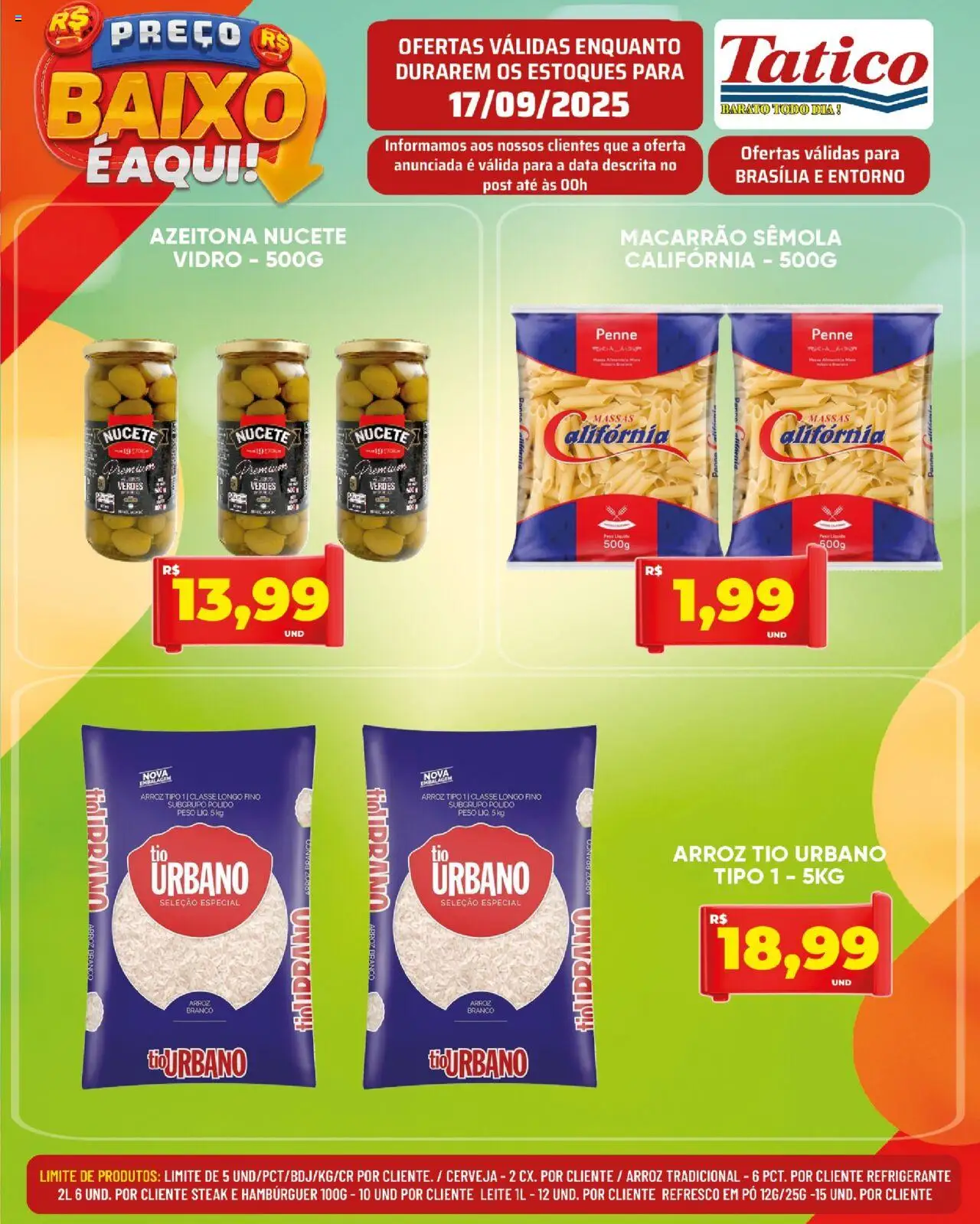 Tatico Folheto - válido de 18.09.2025 | Página: 27 | Produtos: Refresco, Arroz, Hambúrguer, Baixo