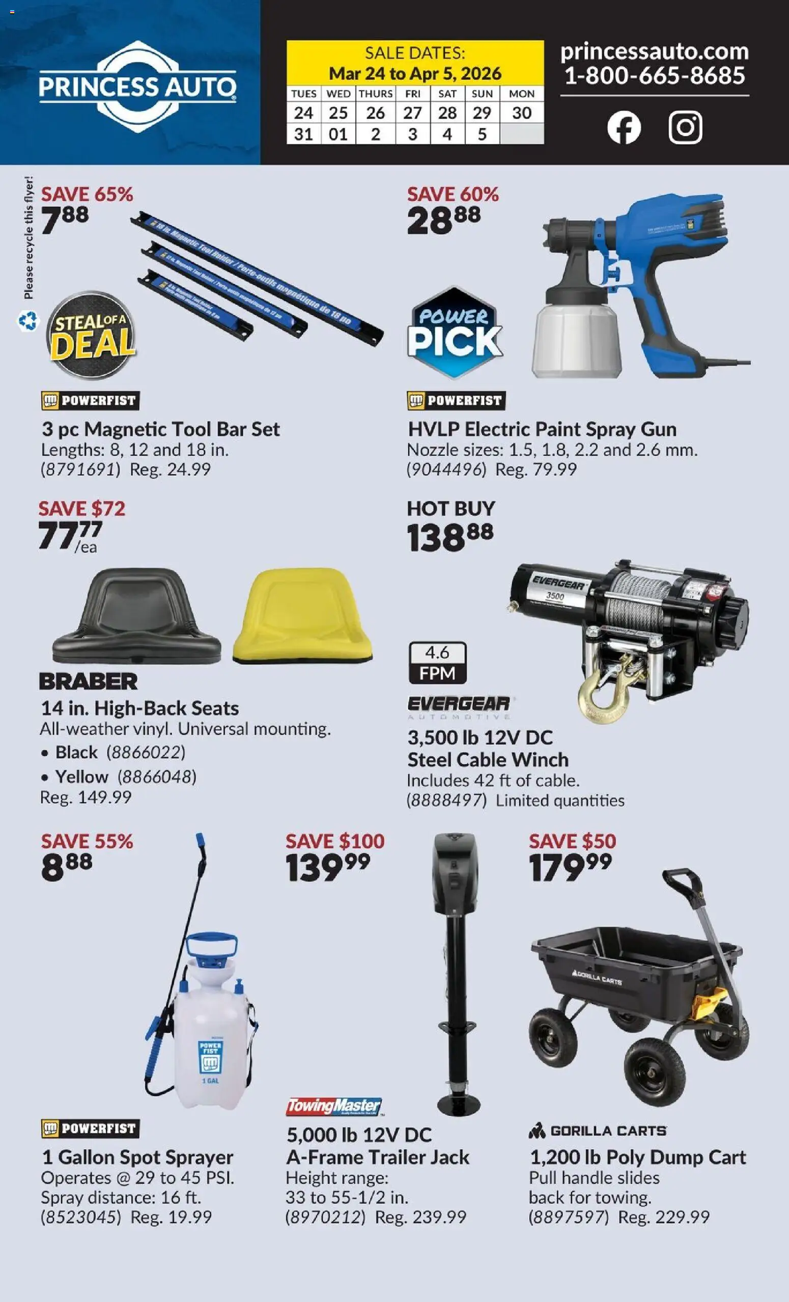 Princess Auto flyer valid from 24.03.2026 | Page: 2 | Products: PC, Cable