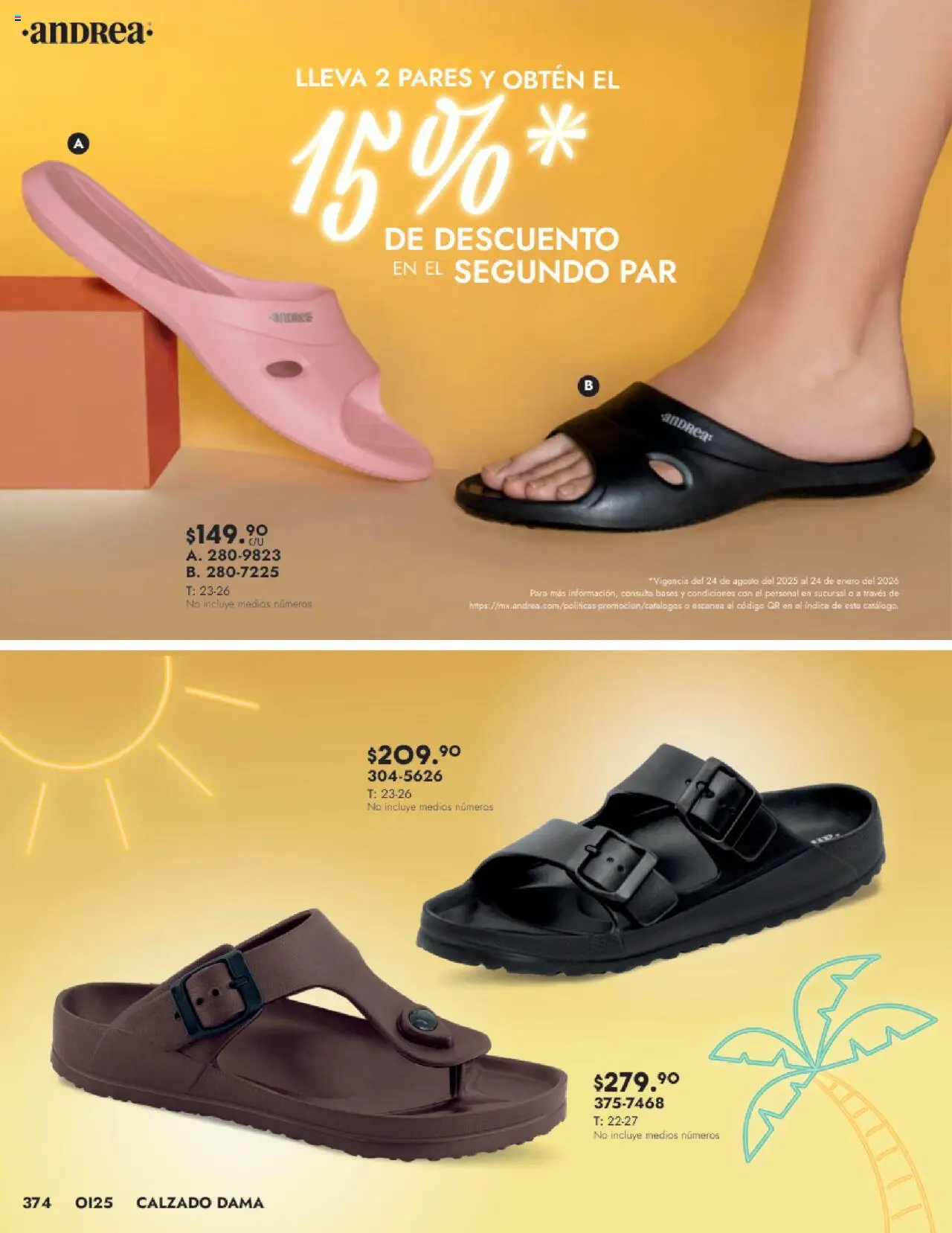 Nuevas ofertas de Andrea válidas en toda la República Mexicana desde el 24.08.2025. ¡Encuentra las mejores ofertas en Andrea - Catálogo Calzado Dama! | Página: 366