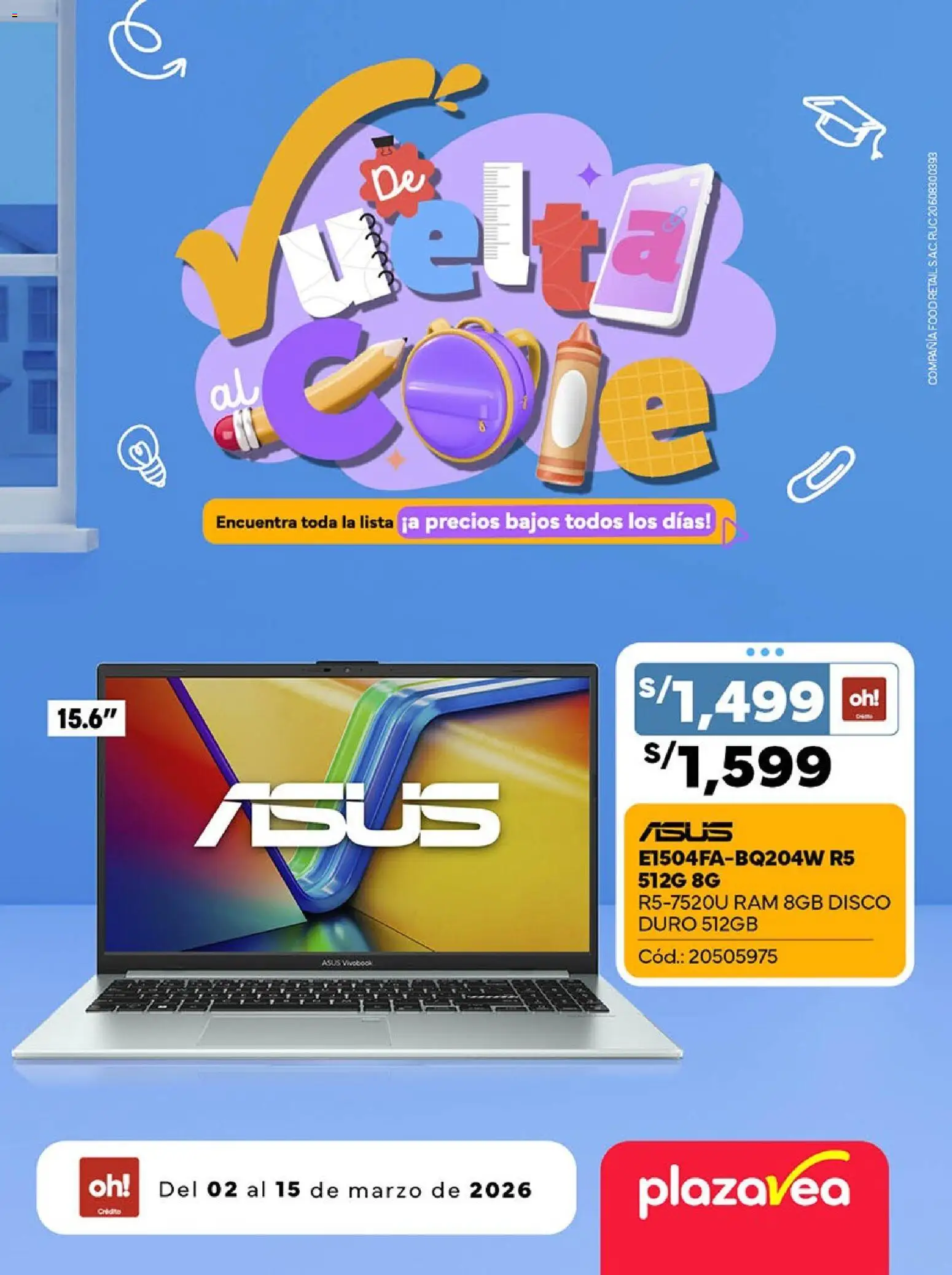 Catálogo Plaza Vea válido desde 02.03.2026 | Página: 1 | Productos: Disco