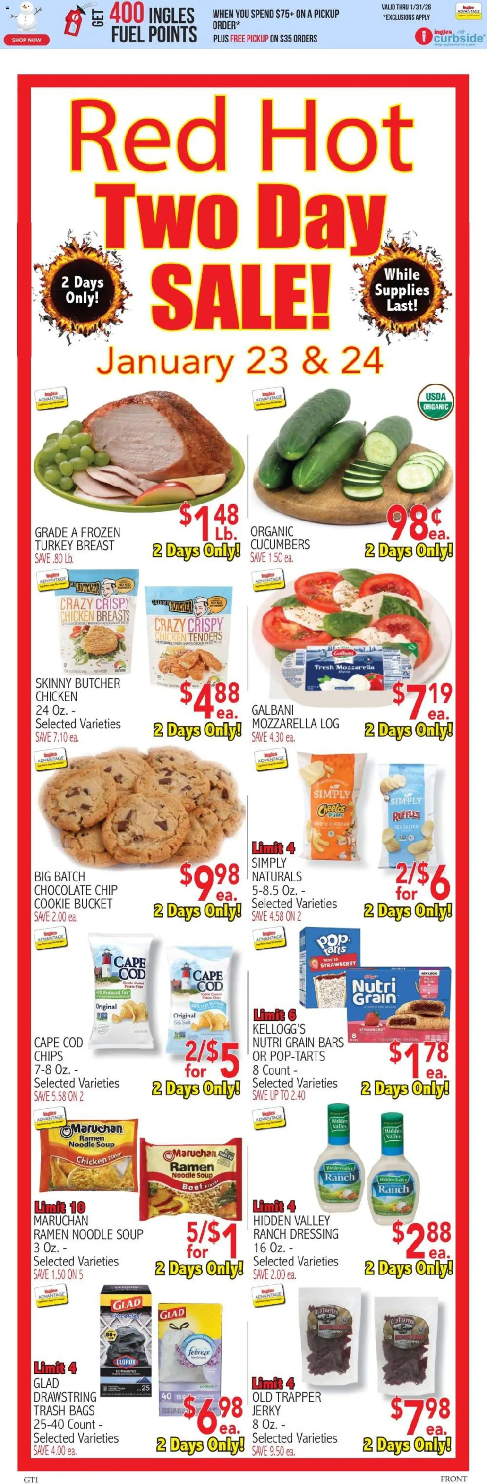 Ingles Weekly Ad - valid from 21.01.2026 | Page: 5 | Products: Chocolate, Beef, Chips, Chocolate Chip