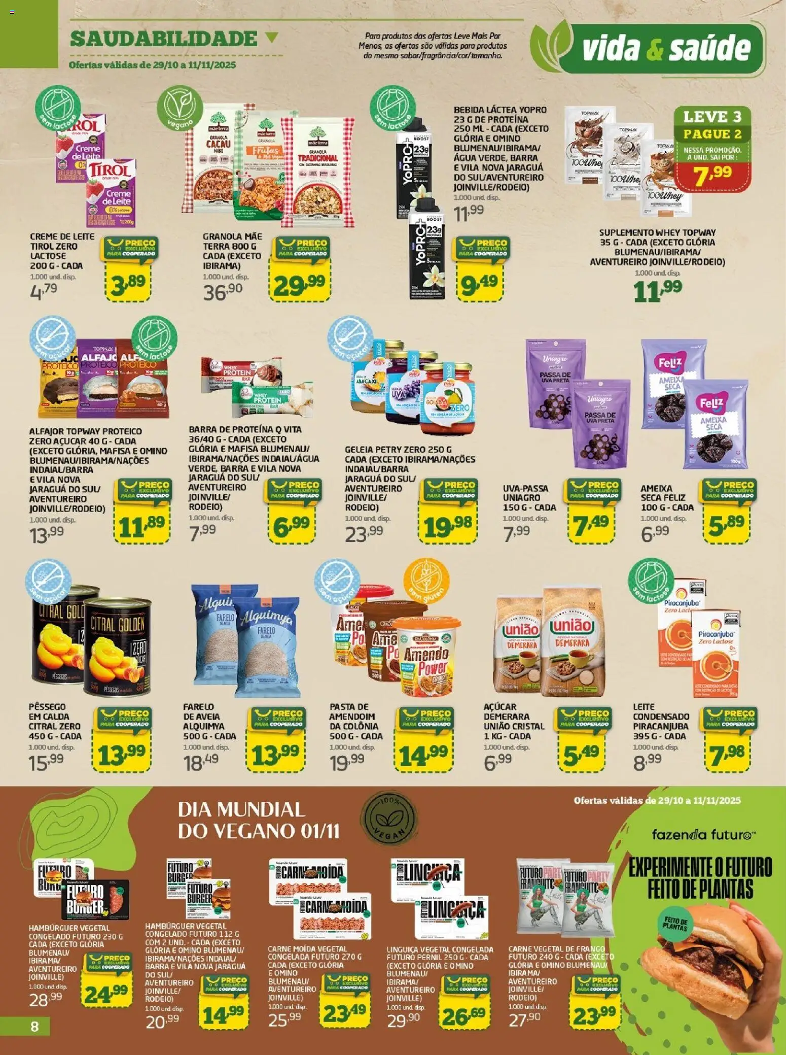 Cooper Folheto - válido de 29.10.2025 | Página: 8 | Produtos: Goiaba, Pernil, Açúcar, Barra de proteína