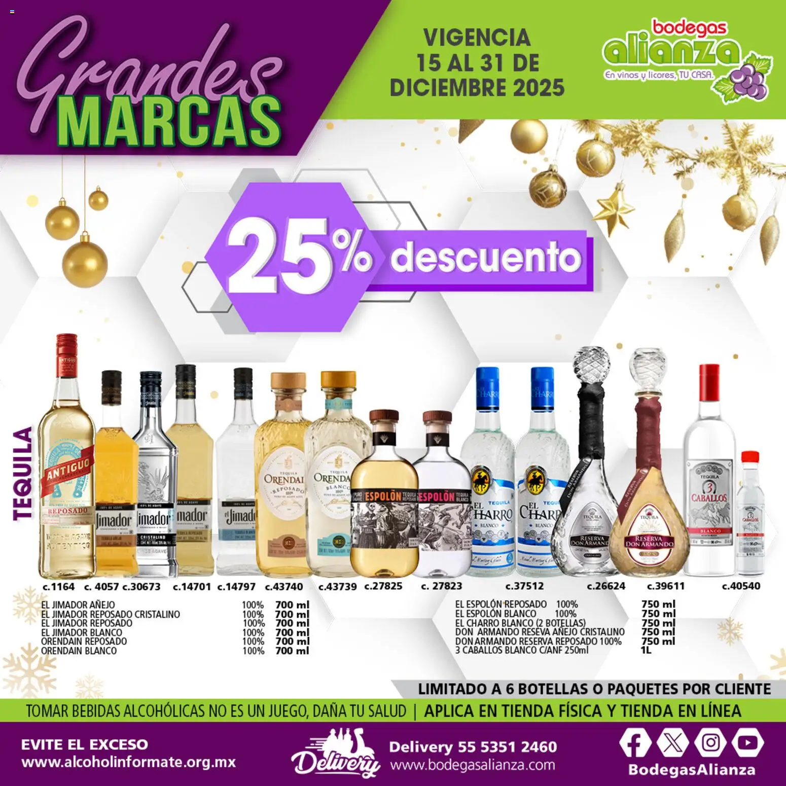 Nuevas ofertas de Bodegas Alianza válidas en toda la República Mexicana desde el 15.12.2025. ¡Encuentra las mejores ofertas en Bodegas Alianza catálogo Grandes Marcas! | Página: 5 | Productos: Lima, Tequila