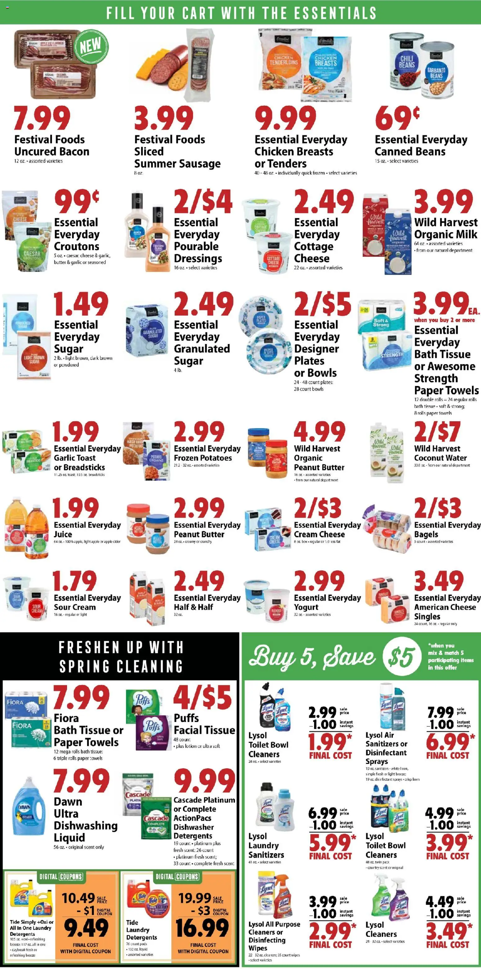 Festival Foods Weekly Ad - valid from 15.04.2026 | Page: 5 | Products: Bath, Butter, Cottage cheese, Water
