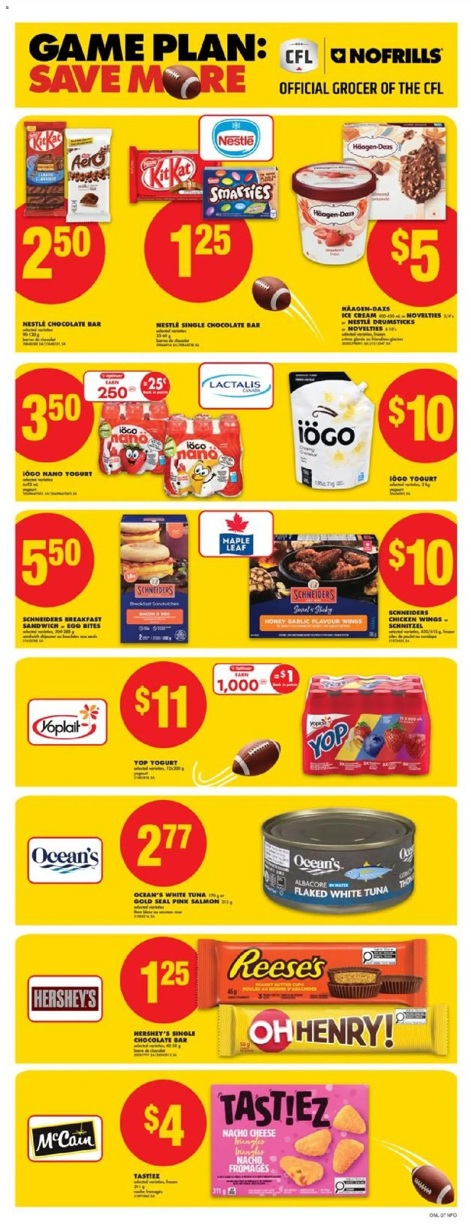 No Frills flyer valid from 23.10.2025 | Page: 13 | Products: Ice cream, Chicken wings, Cheese, Chocolate