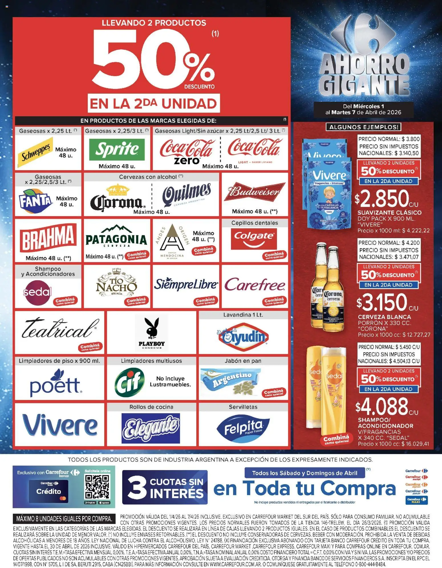 Carrefour Market catálogo │ válido desde el 01.04.2026 | Página: 7 | Productos: Teléfono, Banco, Sobre, Azucar