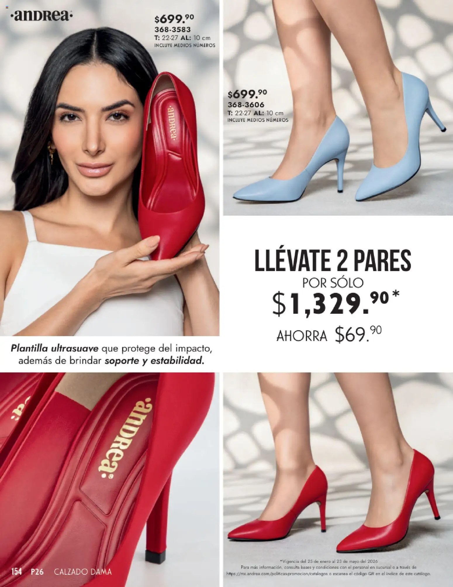 Nuevas ofertas de Andrea válidas en toda la República Mexicana desde el 25.01.2026. ¡Encuentra las mejores ofertas en Andrea catálogo Calzado Dama! | Página: 154
